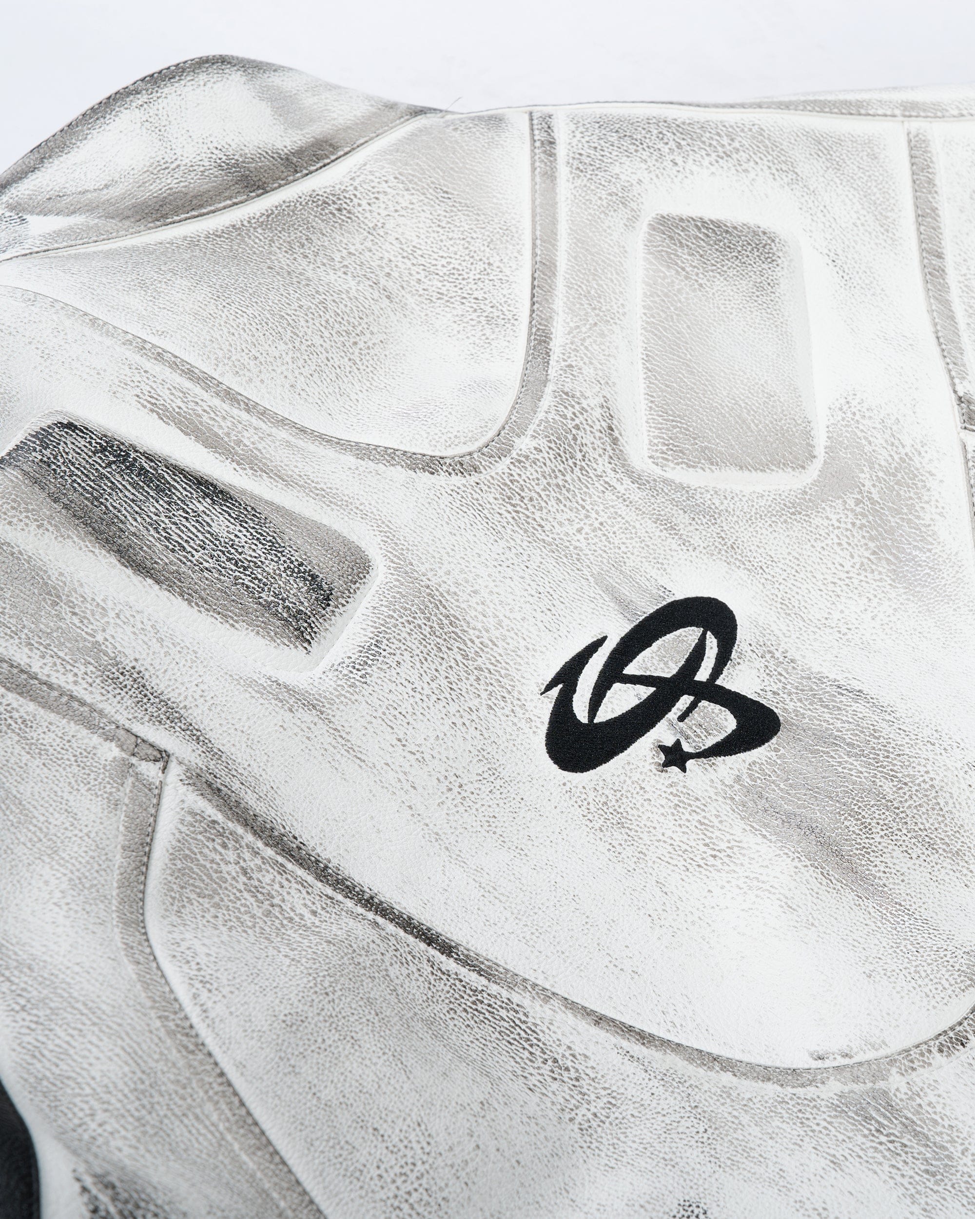 MOGONGSHE Distressed Techwear PU Moto Jacket