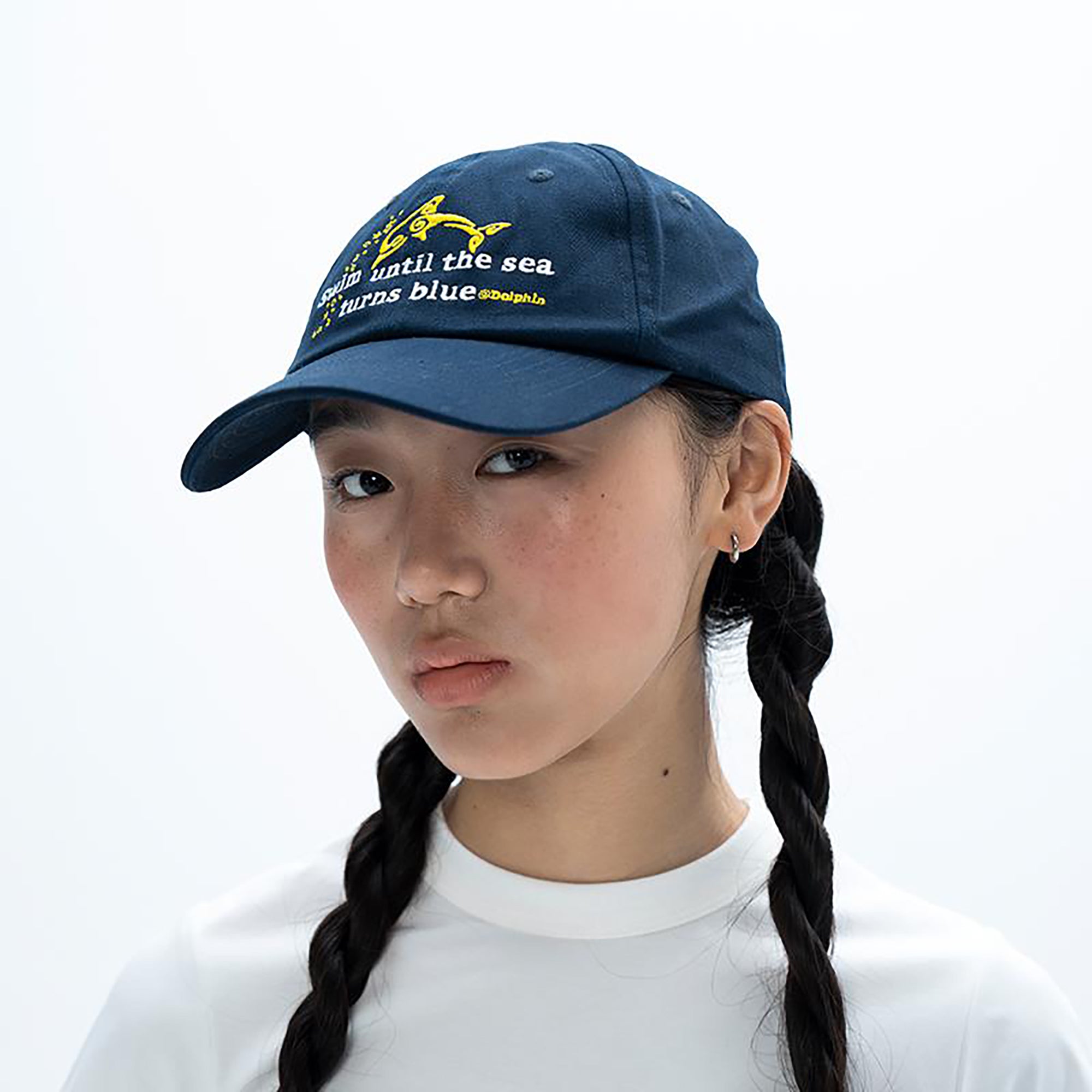 PCLA Embroidered Dolphin Slogan Cap