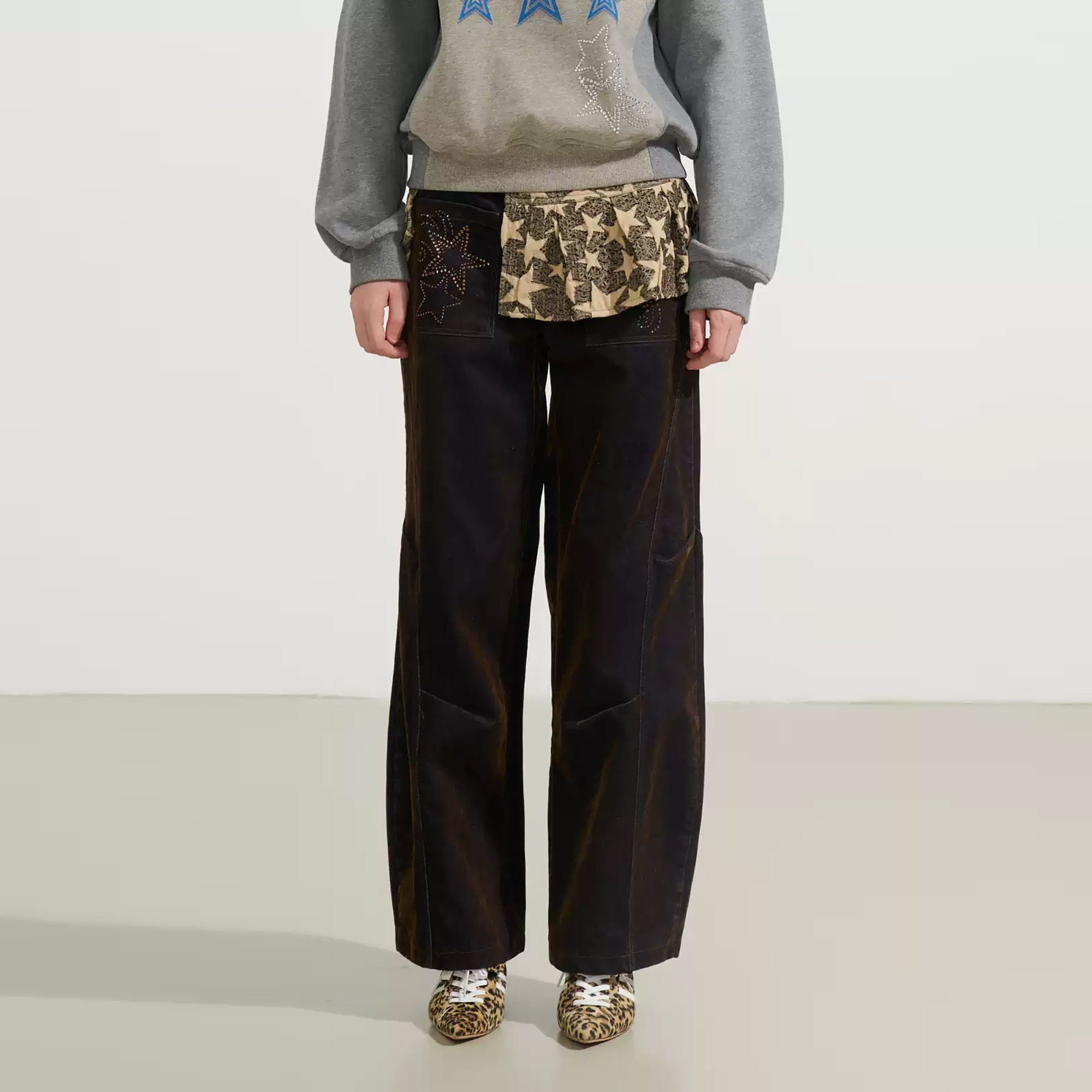 SOFITTE Star-Diamond Gradient Panel Pants