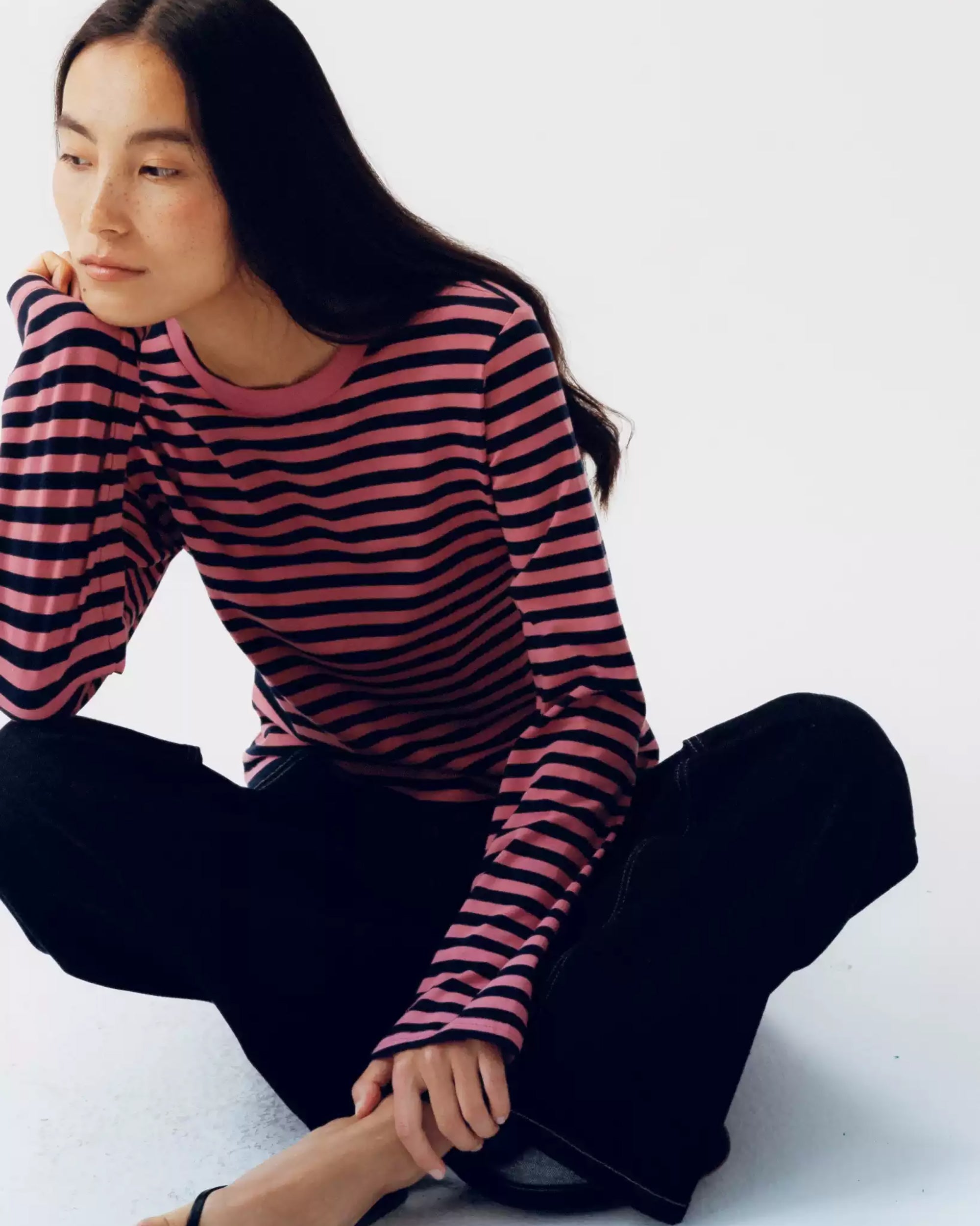 PCLA Essential Striped Long-Sleeve Tee