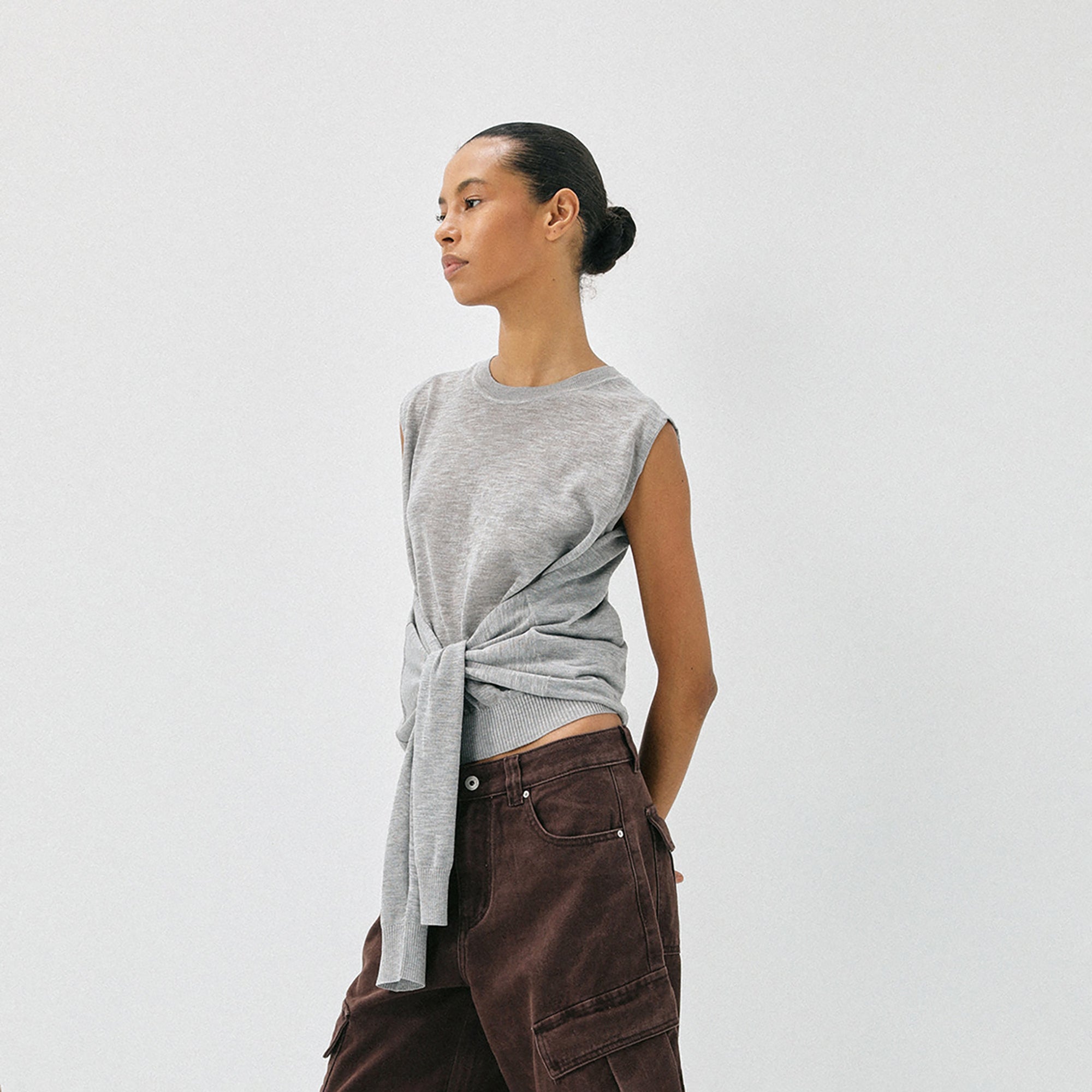 COMMAND N Layered Tie-Waist Sleeveless Tank