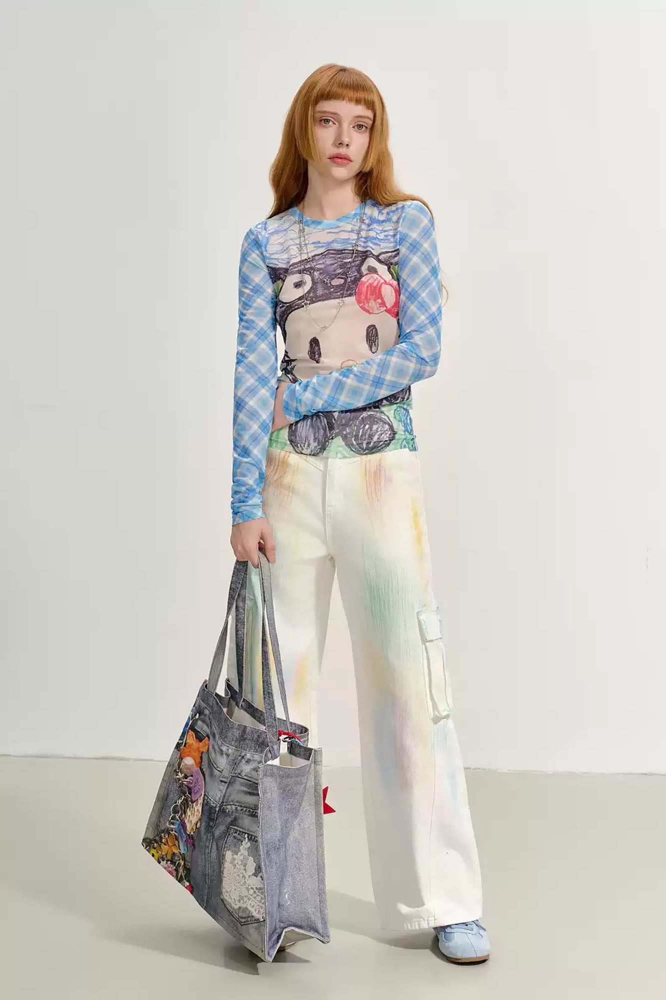 SOFITTE Brushstroke Cargo Wide-Leg Pants