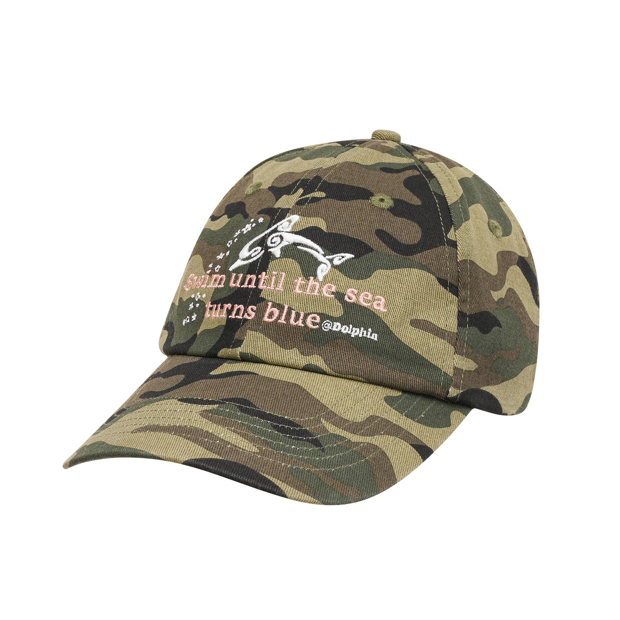 PCLA Embroidered Dolphin Slogan Cap