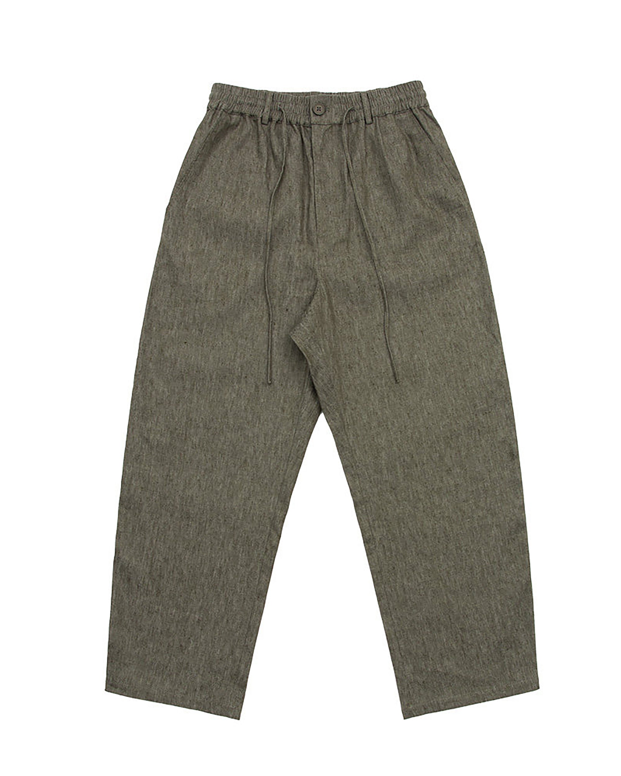 COMMAND N Relaxed Cotton-Linen Drawstring Pants