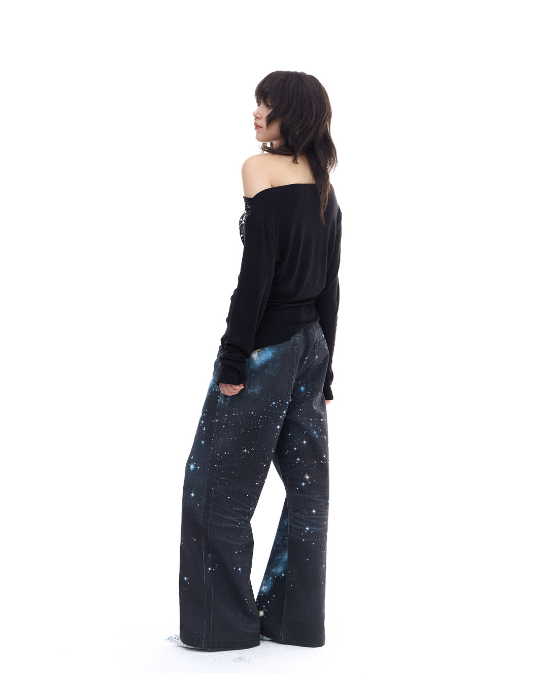 FAYCHUI Galaxy Glow Diamond Jeans