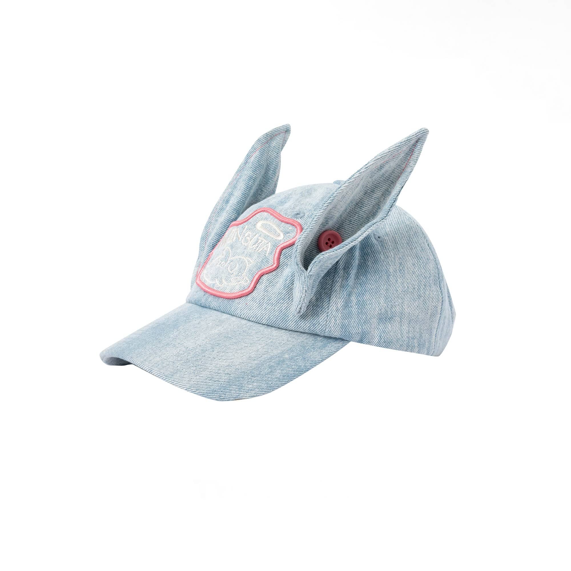 TWINBUTA Denim Ear Embroidered Cap