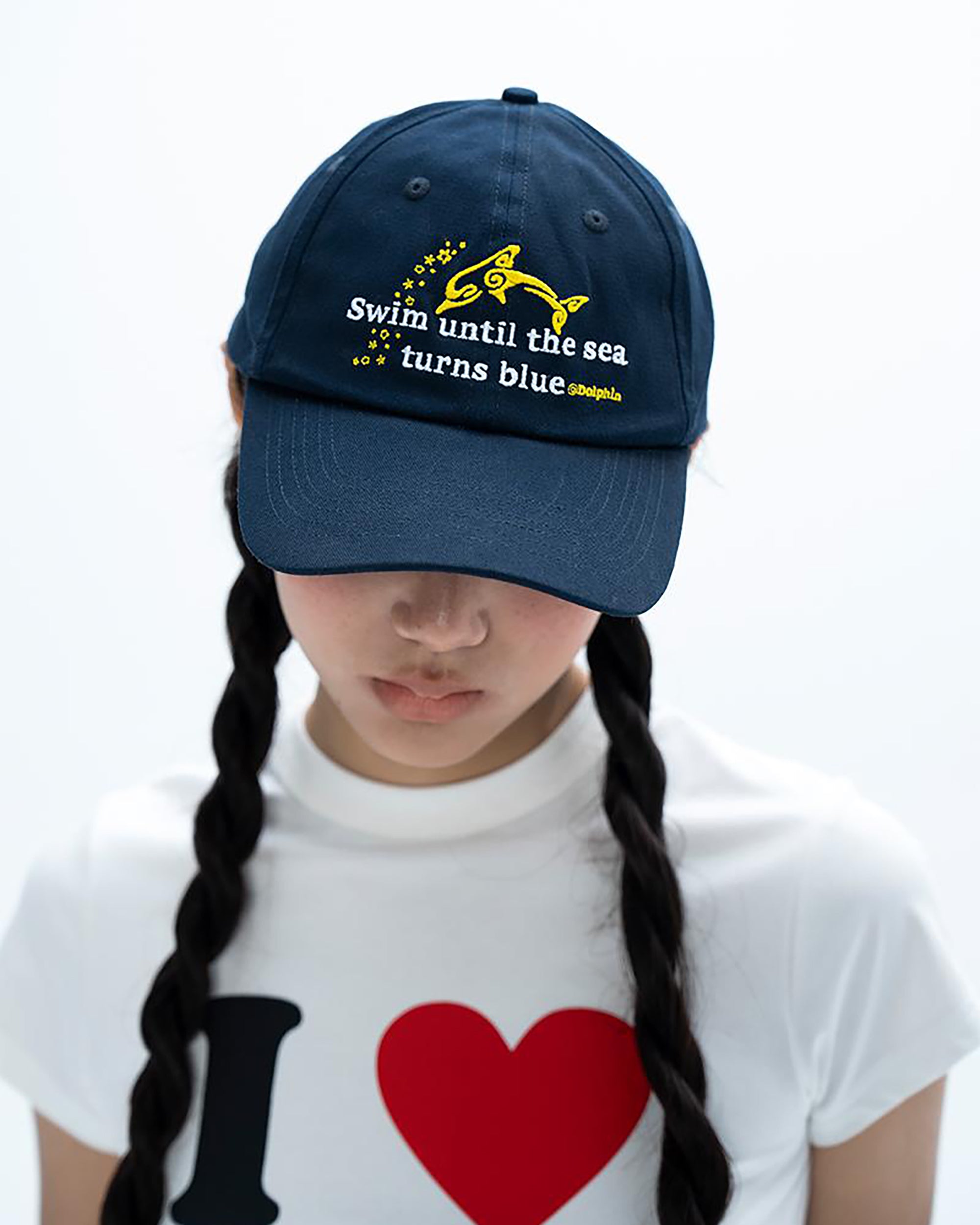 PCLA Embroidered Dolphin Slogan Cap