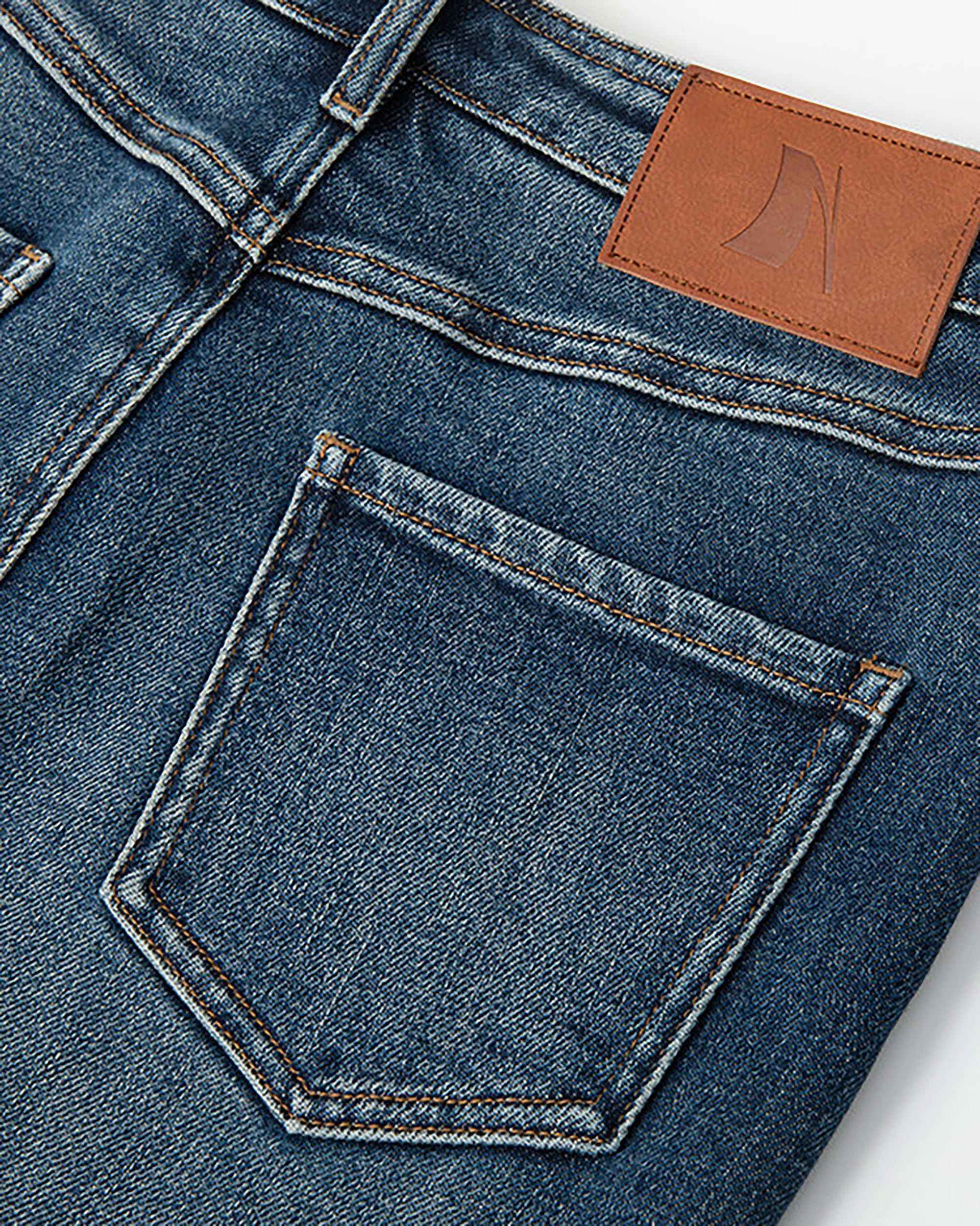 COMMAND N Washed Mermaid Denim Midi Skirt
