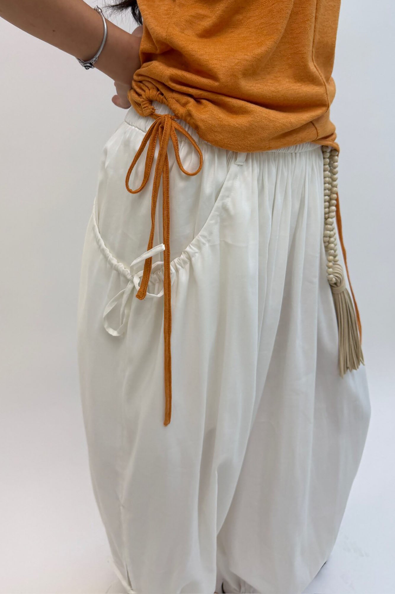 NEVERSEEZ Drawstring Pleats Balloon Pants