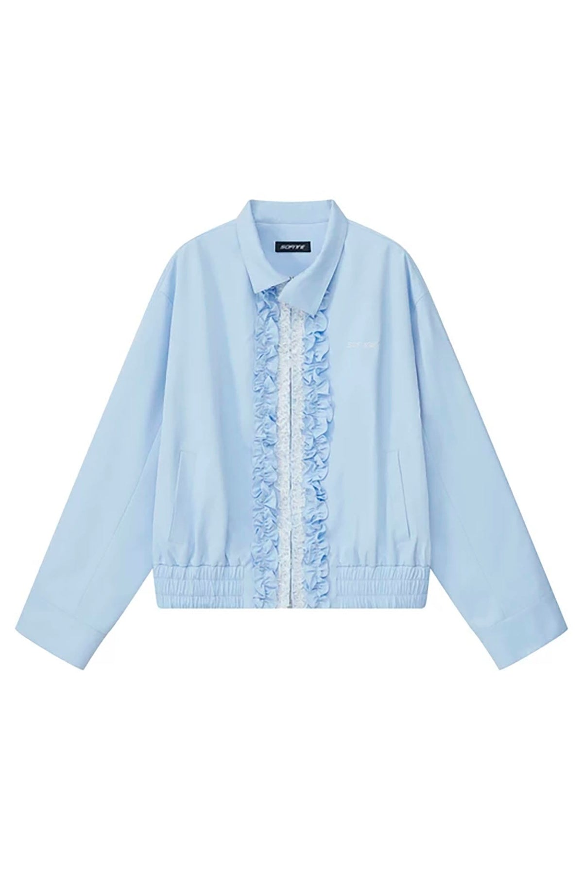 SOFITTE Ruffle-Trim Zip-Up Jacket