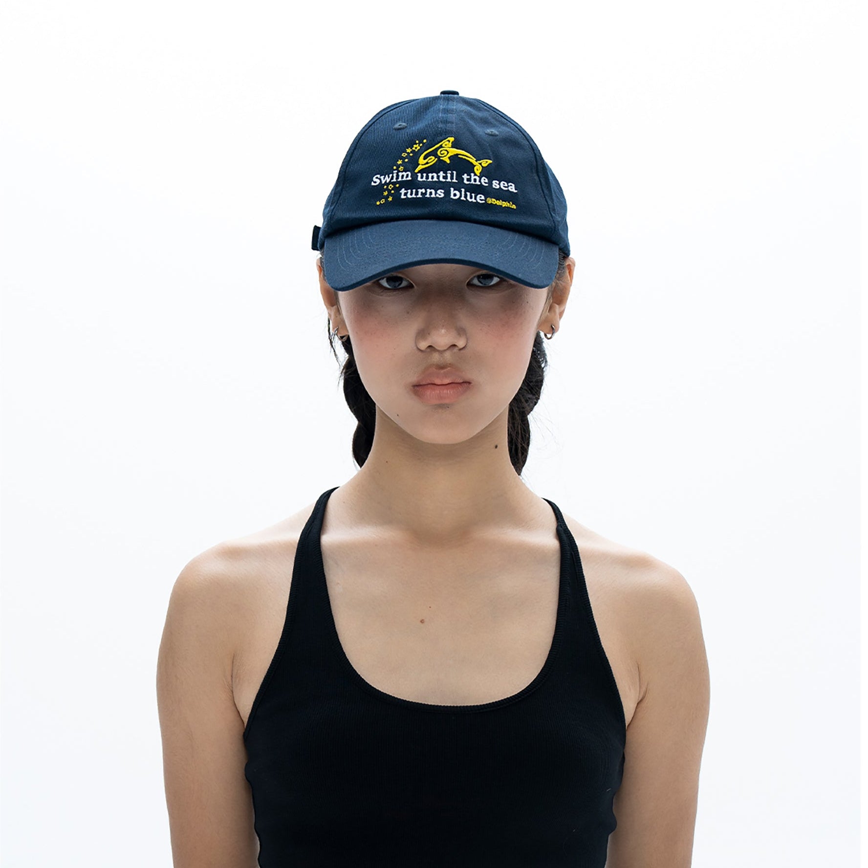 PCLA Embroidered Dolphin Slogan Cap