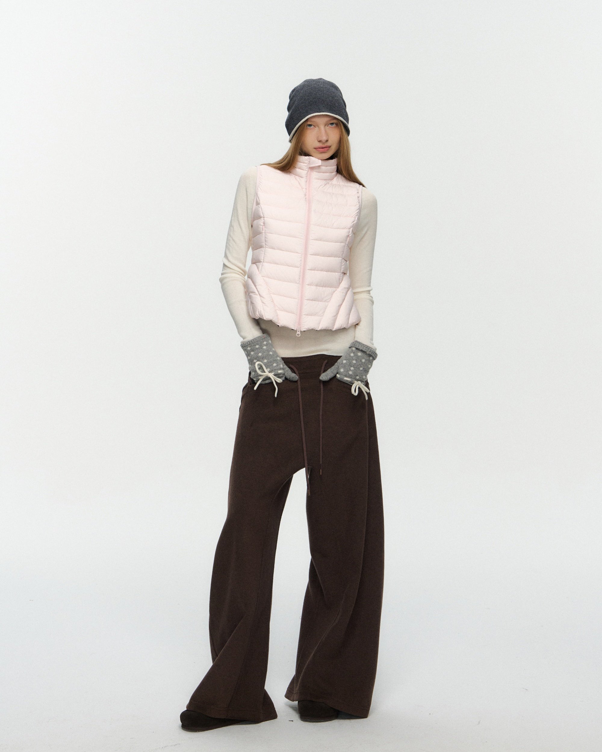 10AMSOTIIIIIIRED Classic Drawstring Wide-Leg Pants