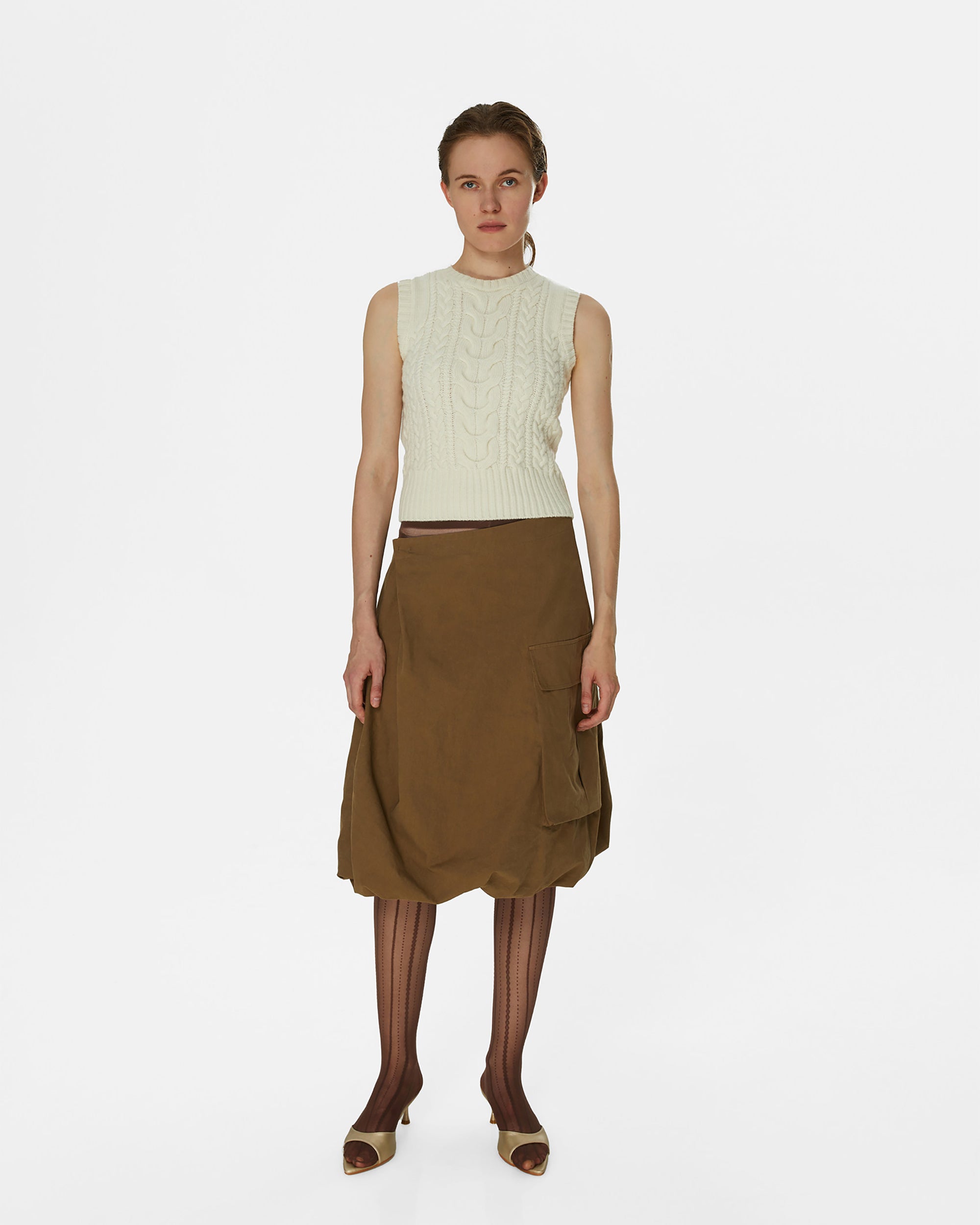 COMMAND N Cargo Pocket Balloon Midi Skirt