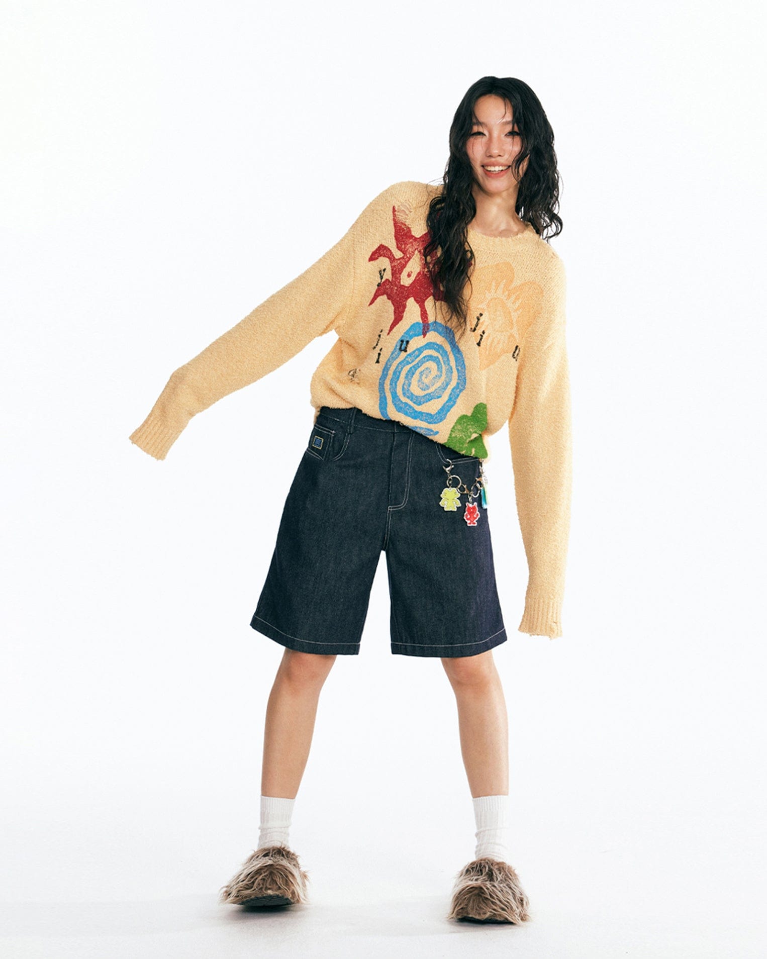 1997 POSTOFFICE Distressed Tribal Graphic Sweater