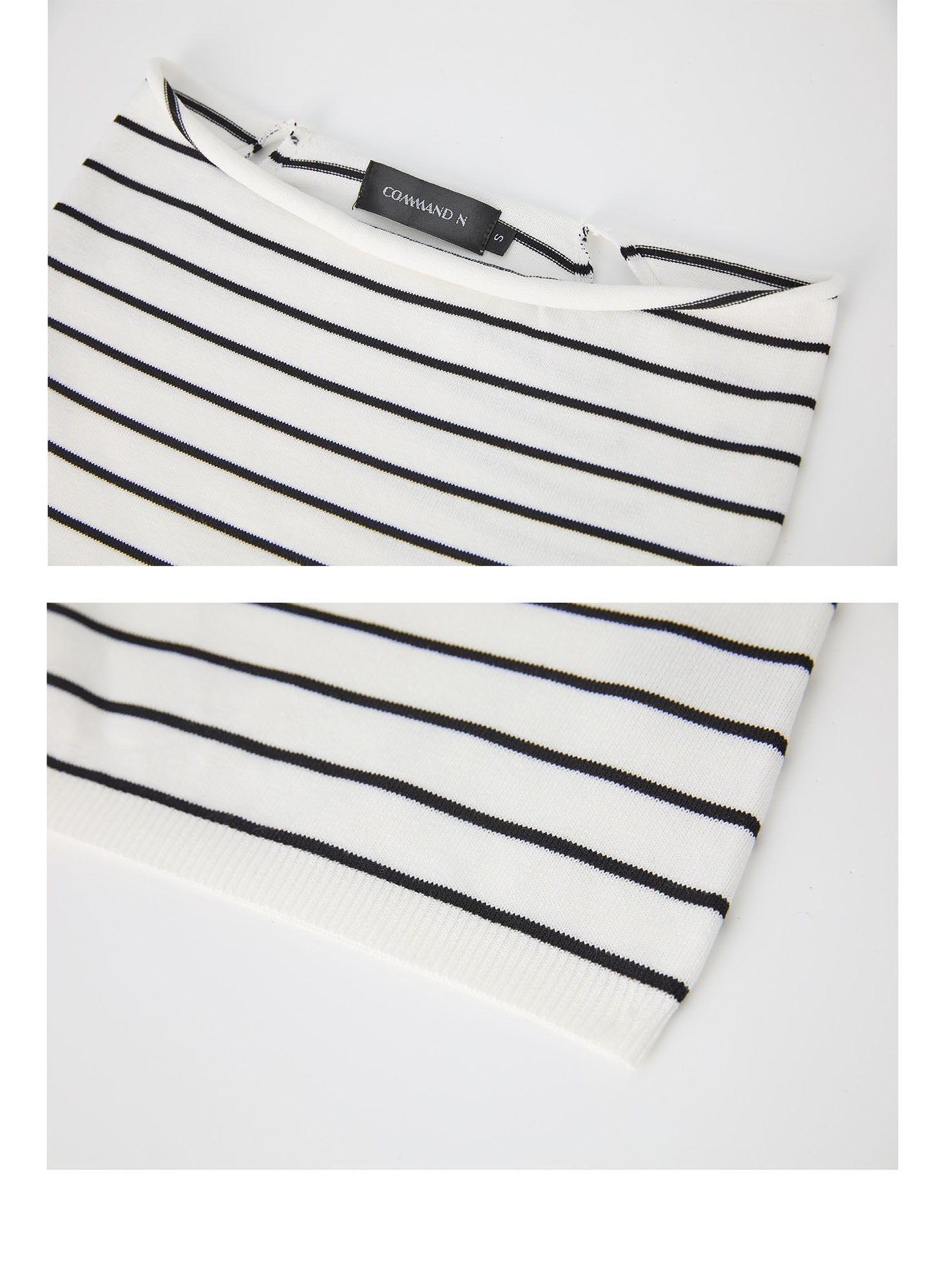 COMMAND N Striped Tencel-Blend Cowl Neck Vest