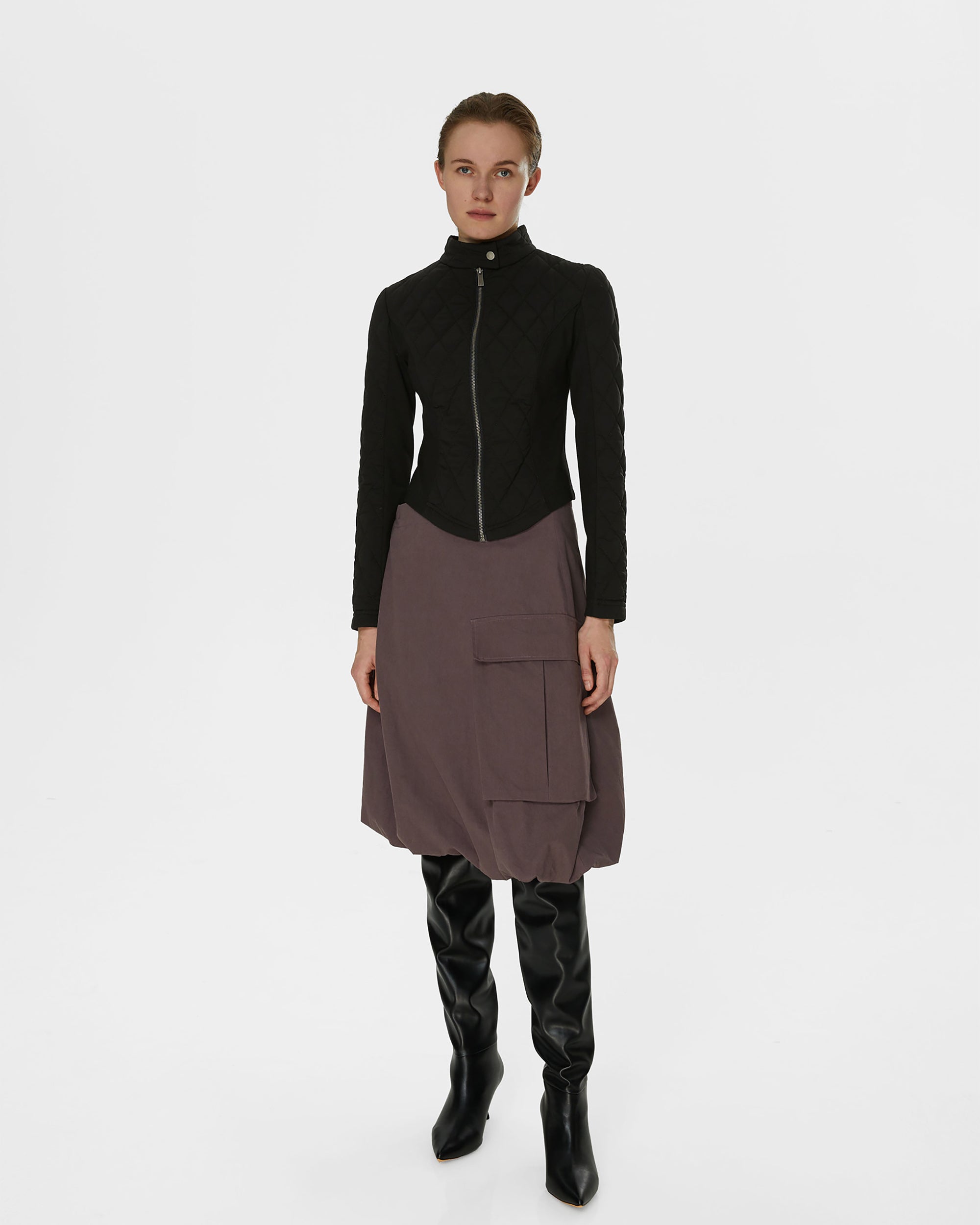 COMMAND N Cargo Pocket Balloon Midi Skirt