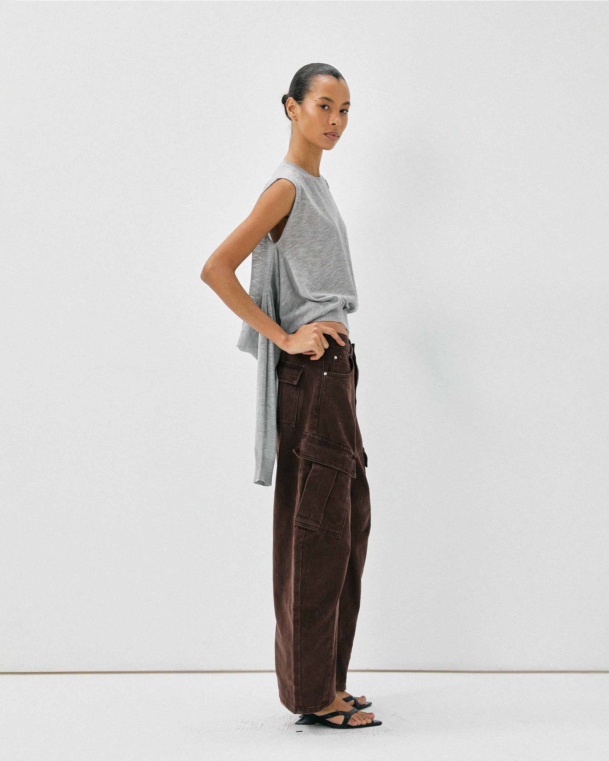 COMMAND N Layered Tie-Waist Sleeveless Tank