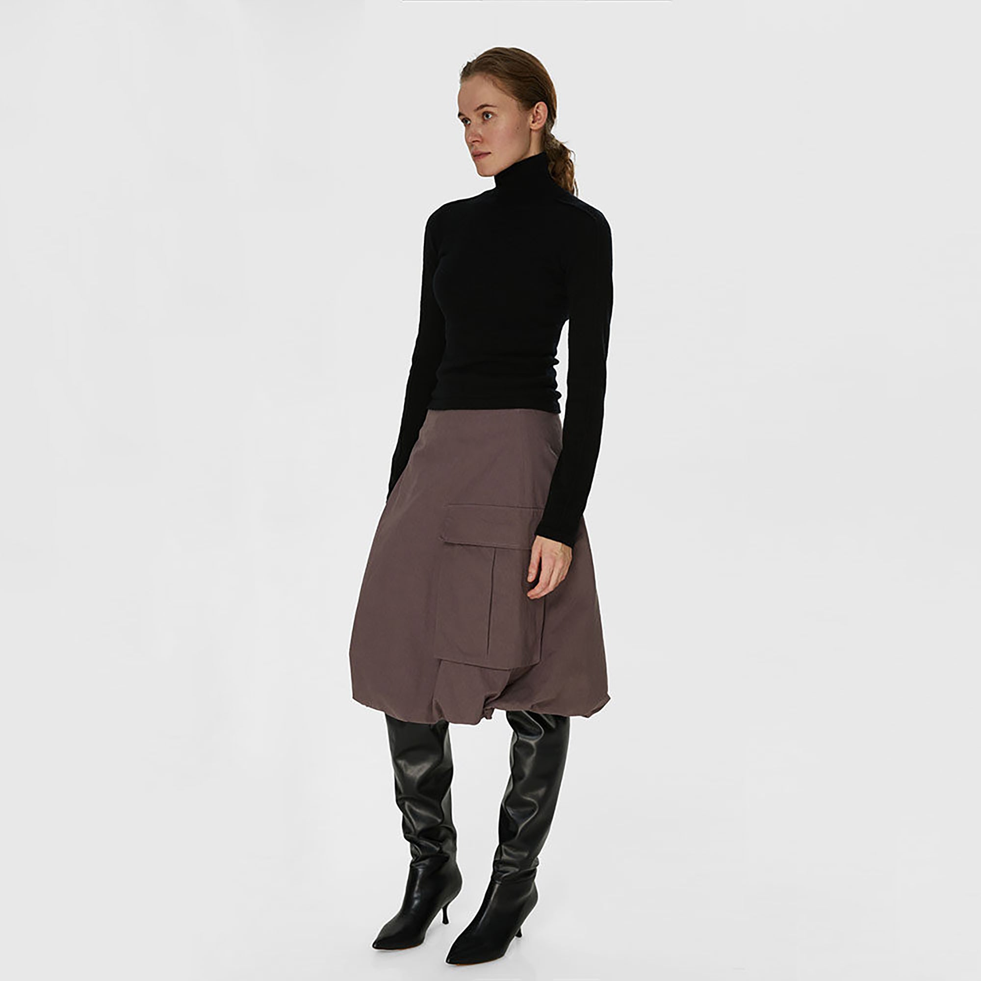 COMMAND N Cargo Pocket Balloon Midi Skirt