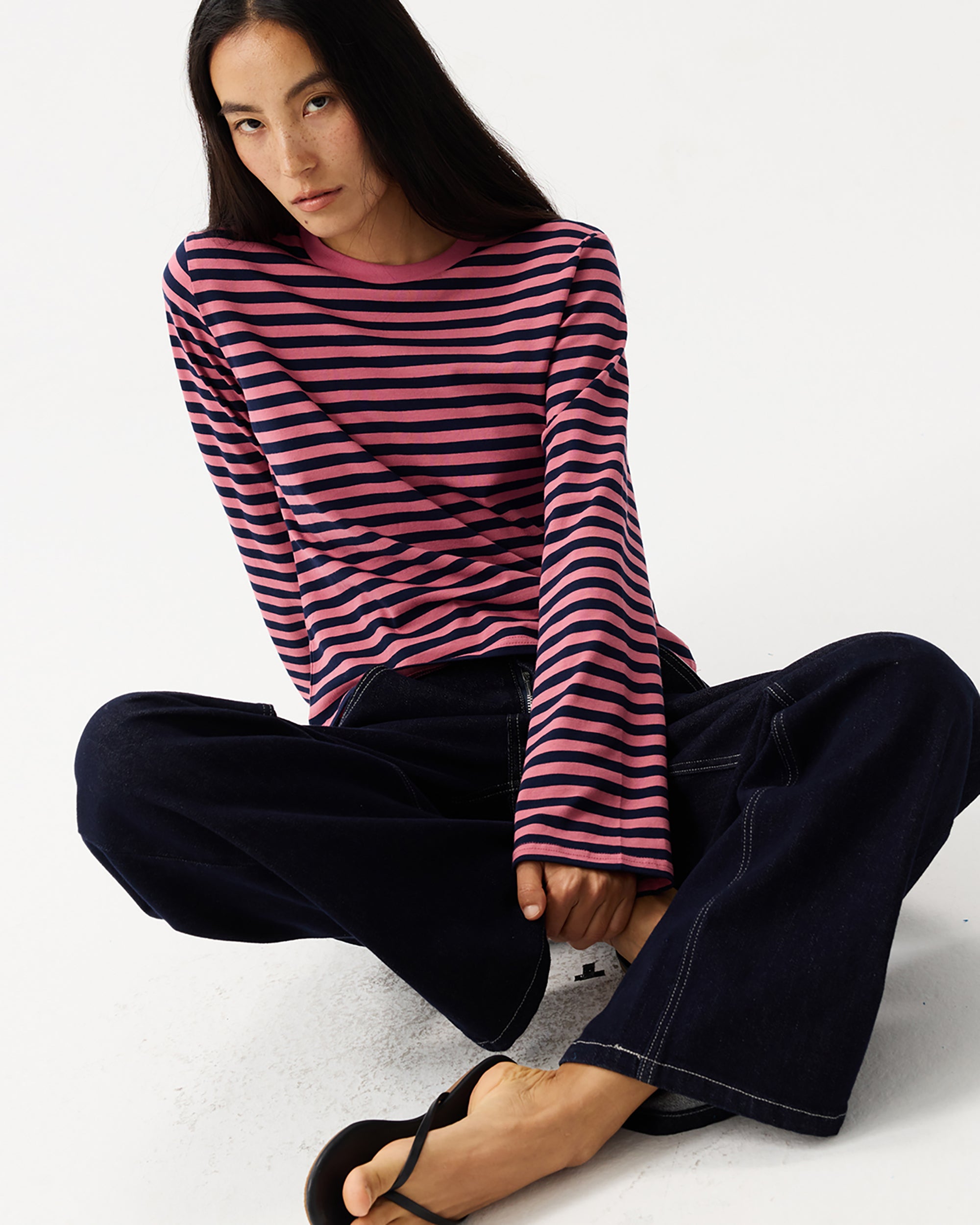 PCLA Essential Striped Long-Sleeve Tee