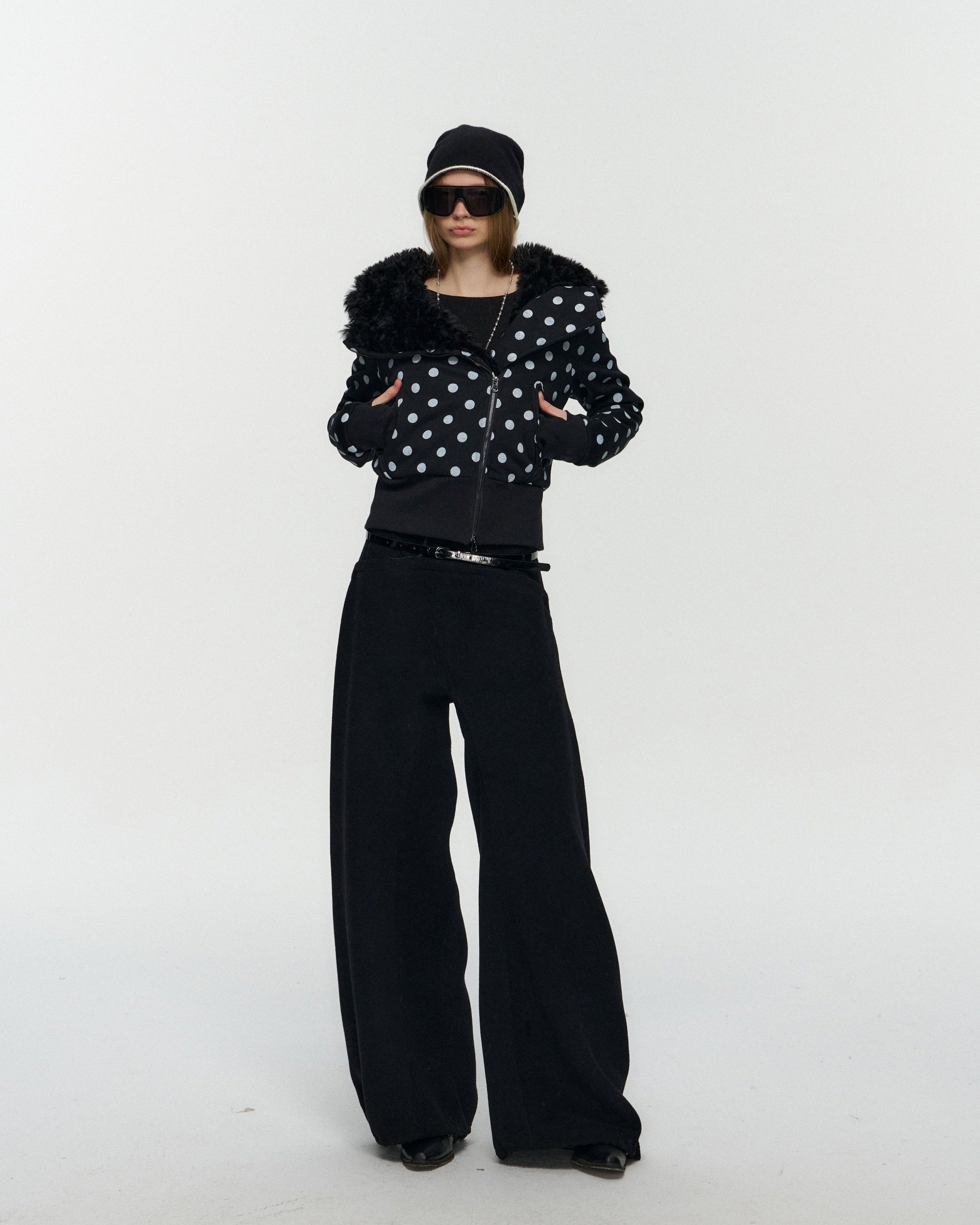 10AMSOTIIIIIIRED Classic Drawstring Wide-Leg Pants