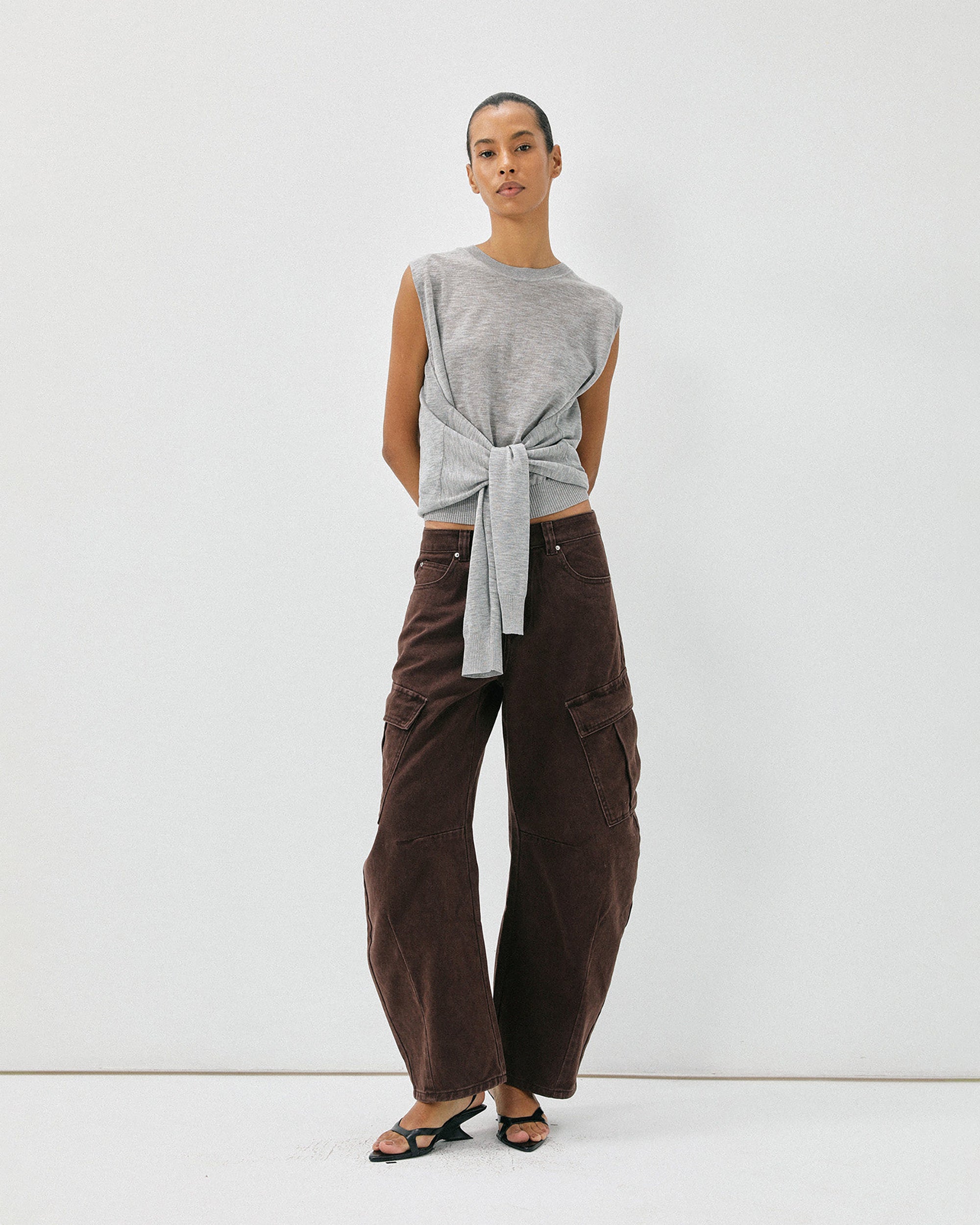 COMMAND N Layered Tie-Waist Sleeveless Tank