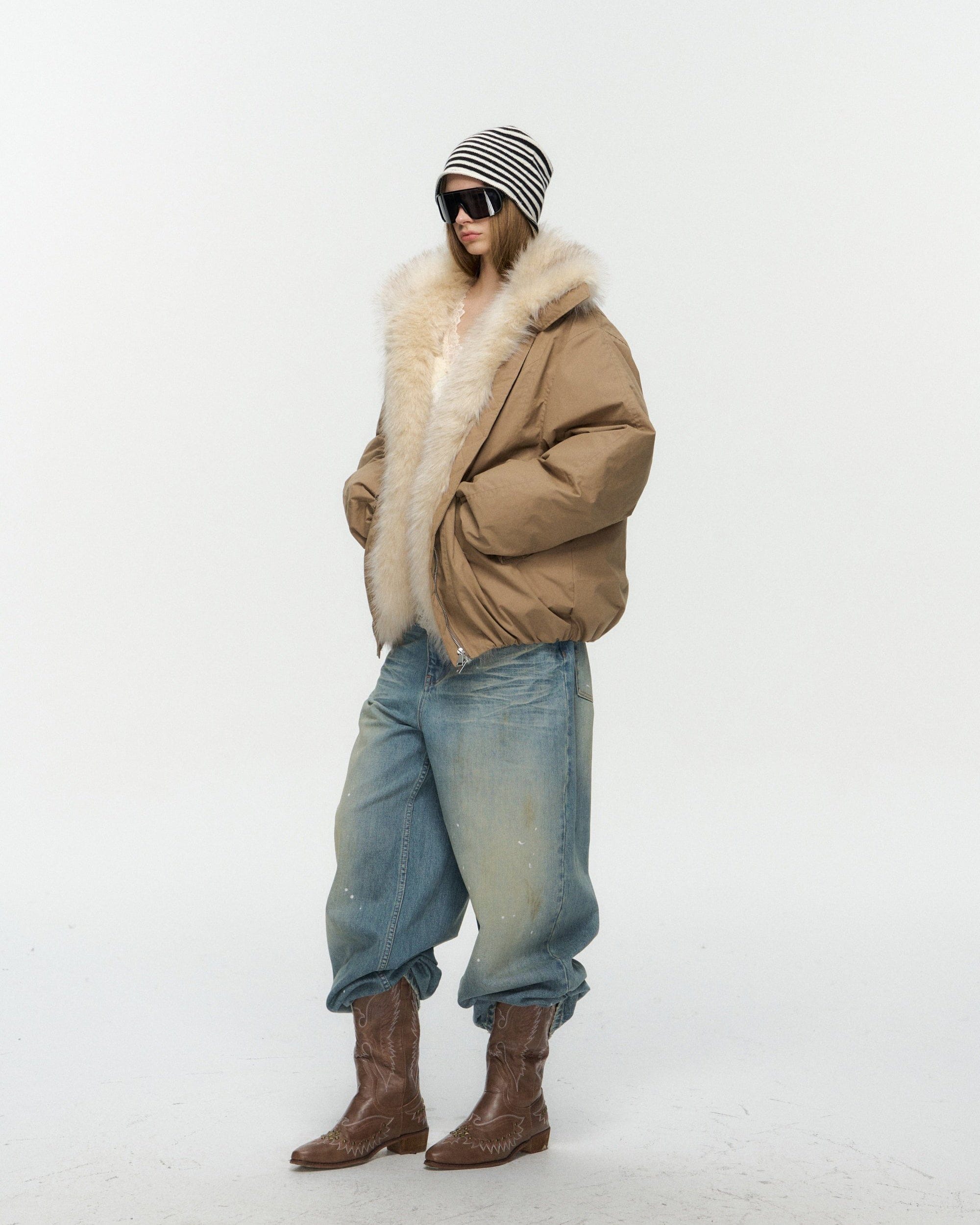 10AMSOTIIIIIIRED Washed Diamond Whisker Baggy Jeans