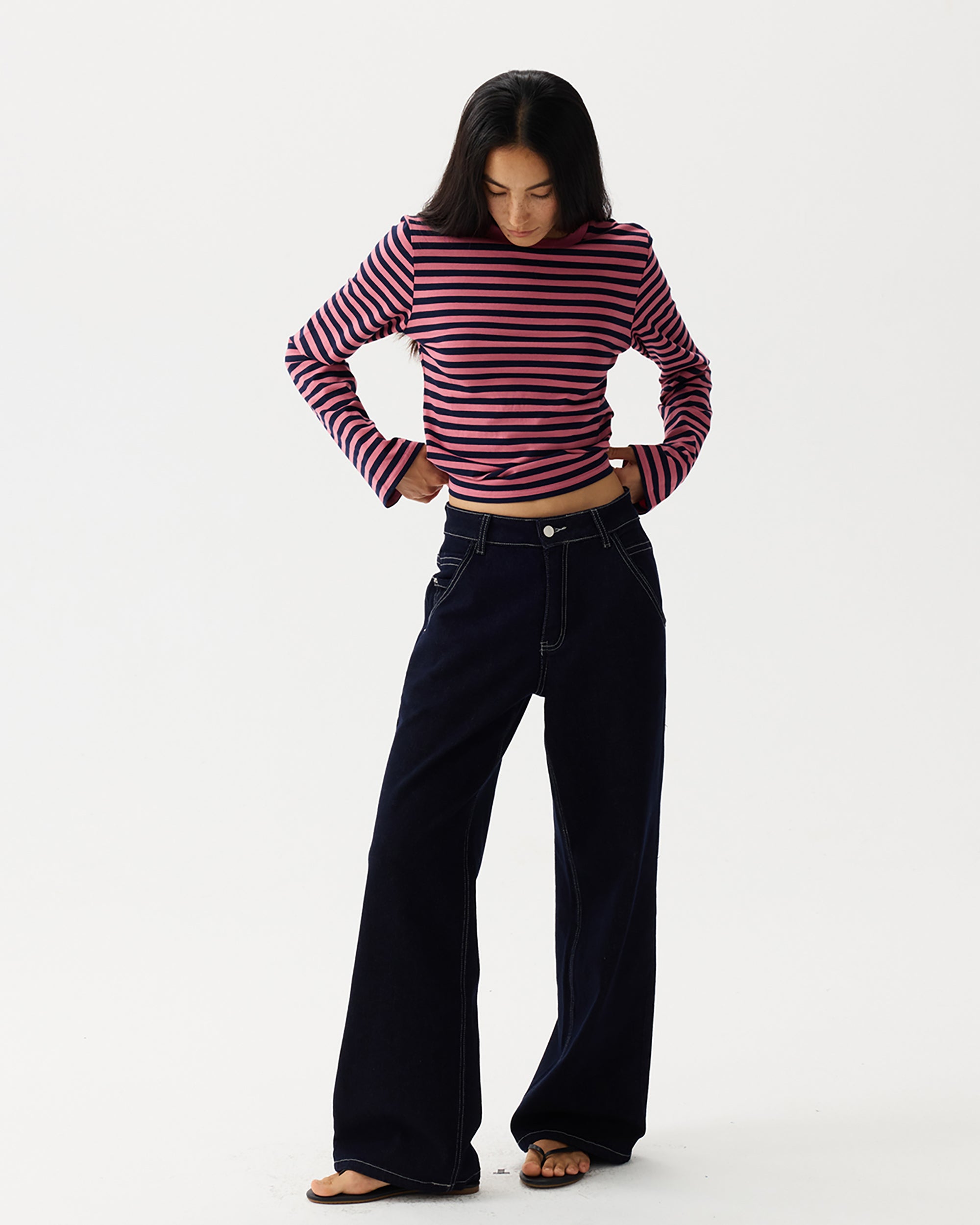 PCLA Essential Striped Long-Sleeve Tee