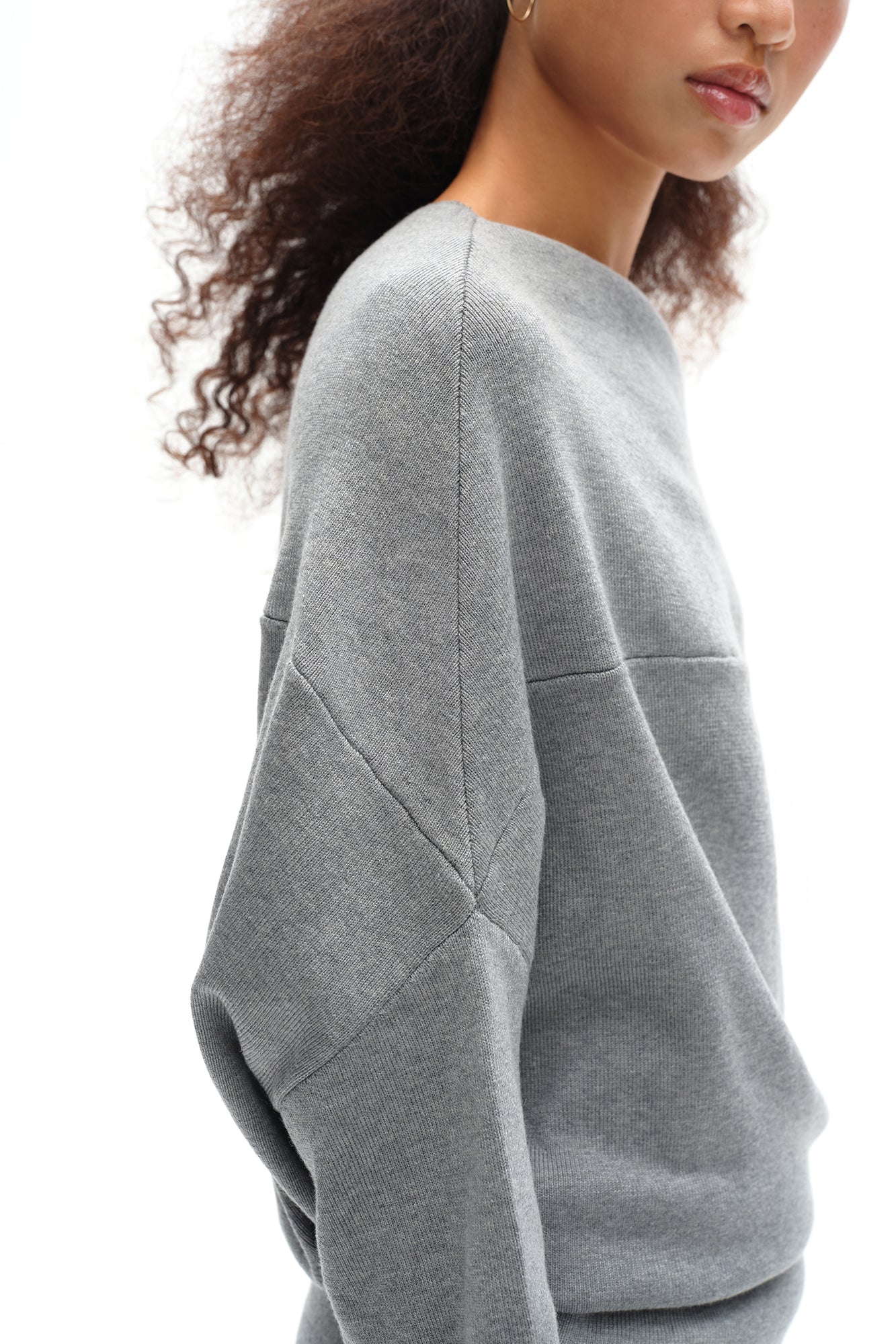 OINIMI Draped Merino Wool-Blend Sweatshirt