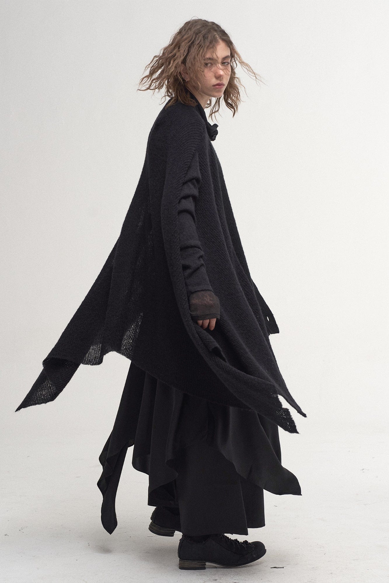 ILNya Nieternite Nifutur Convertible Drape Knit Cape, premium urban and streetwear designers apparel on PROJECTISR.com, ILNya Nieternite Nifutur