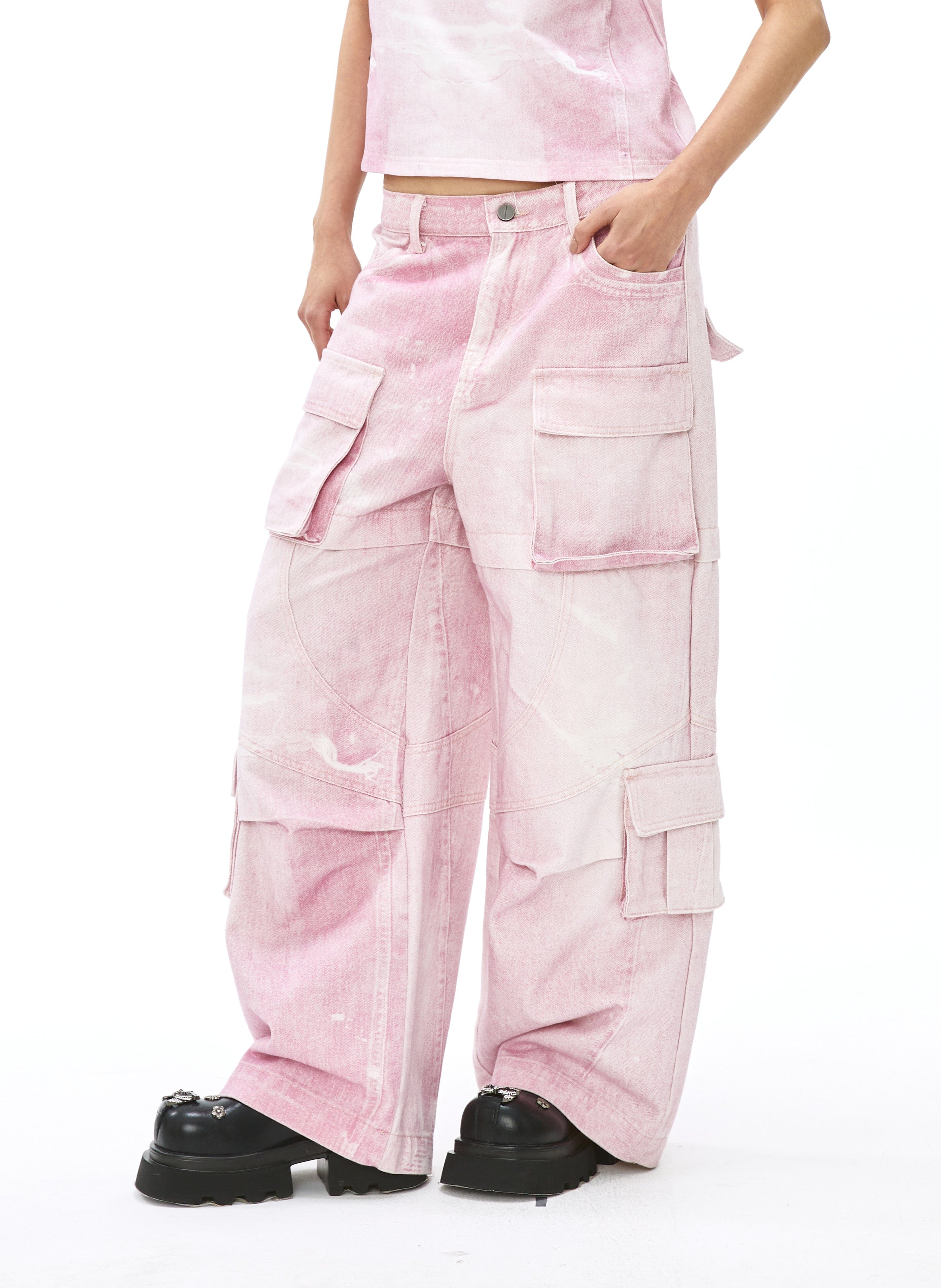 VANN VALRENCE Structural Multi-Pockets Cargo Jeans, premium urban and streetwear designers apparel on PROJECTISR.com, VANN VALRENCE