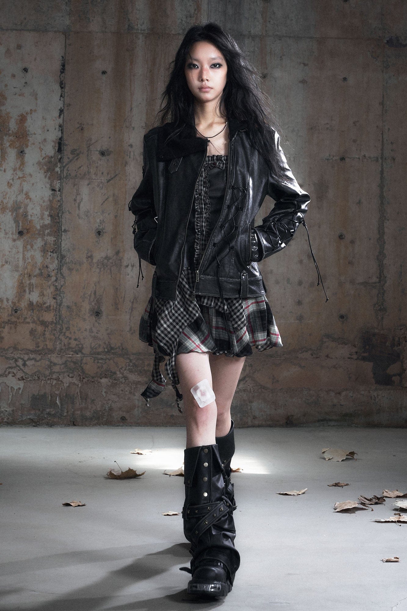 CESTNOUS Ruffled Trim Corset Layered Mini Dress