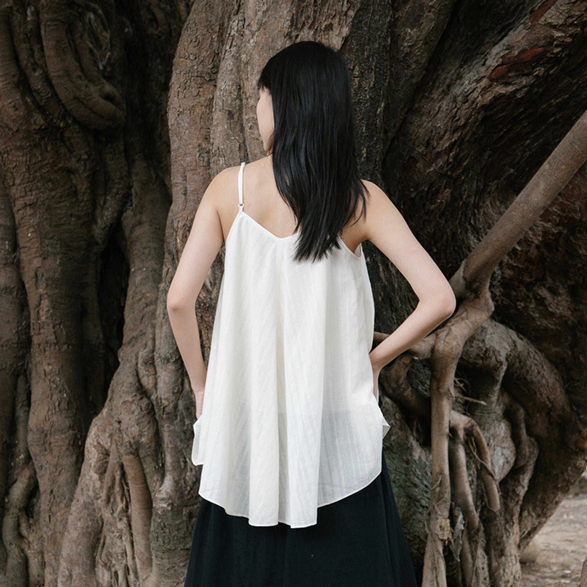 CAIRA Draped Panel Cami Top