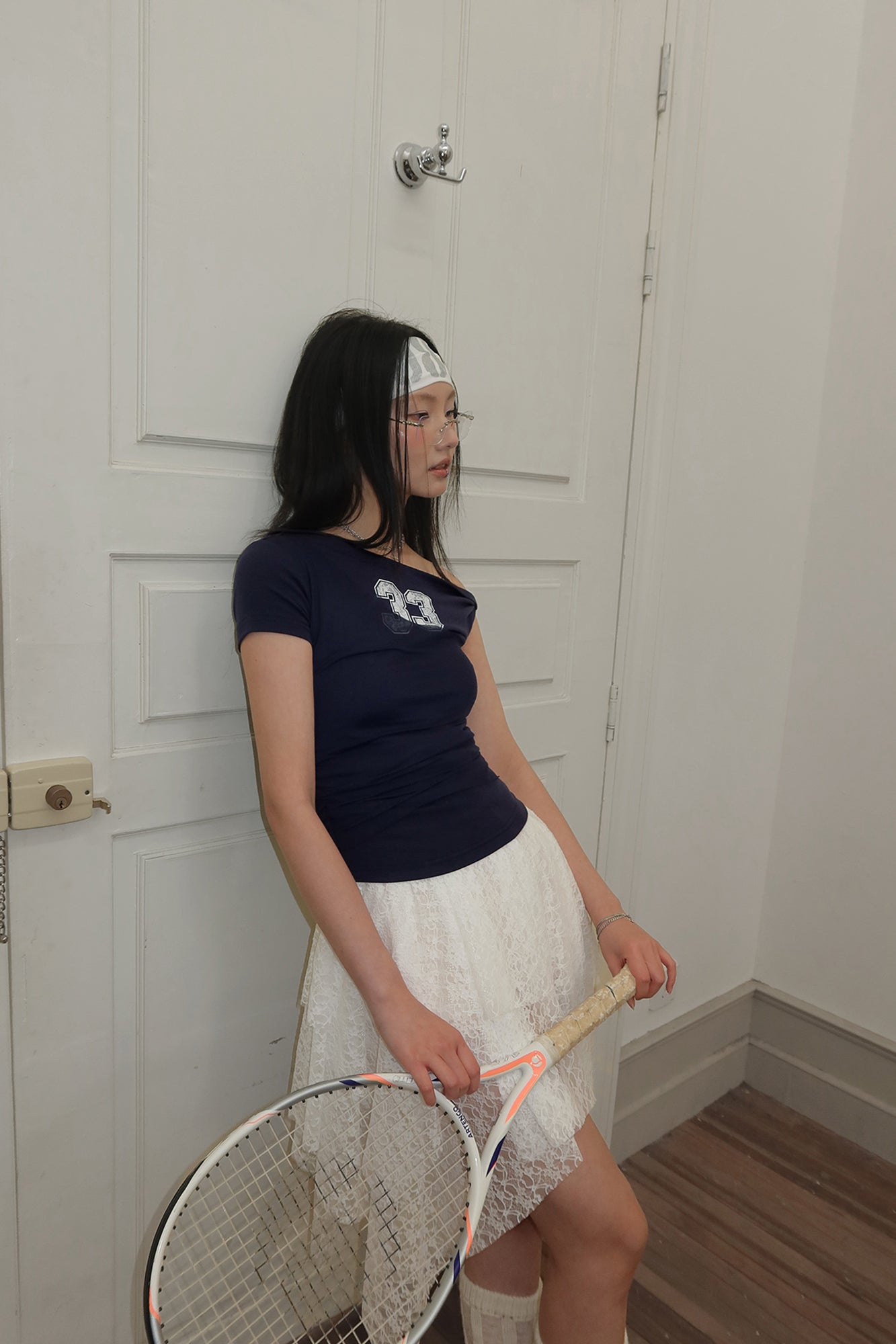 RIDK Floral Lace Handkerchief Skirt