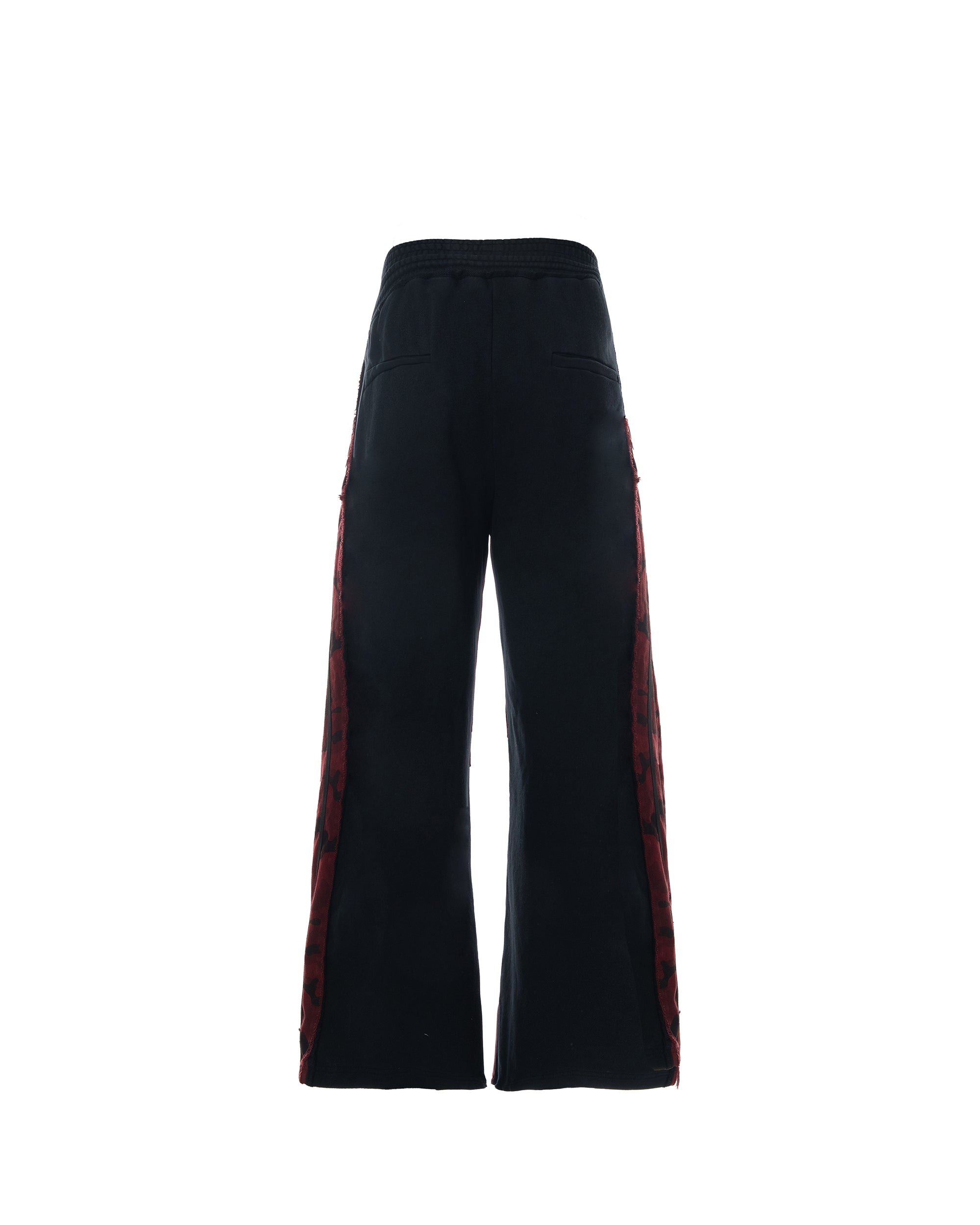 MOGONGSHE Camo Contrast Panel Double-Waist Oversized Sweatpants