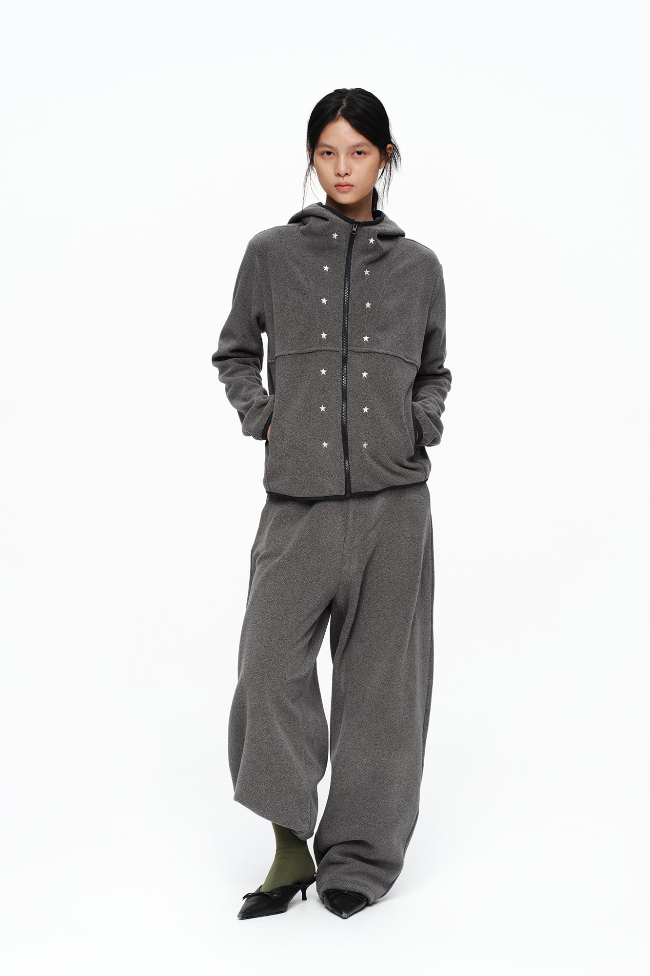 OINIMI Minimal Fleeced Barrel Pants
