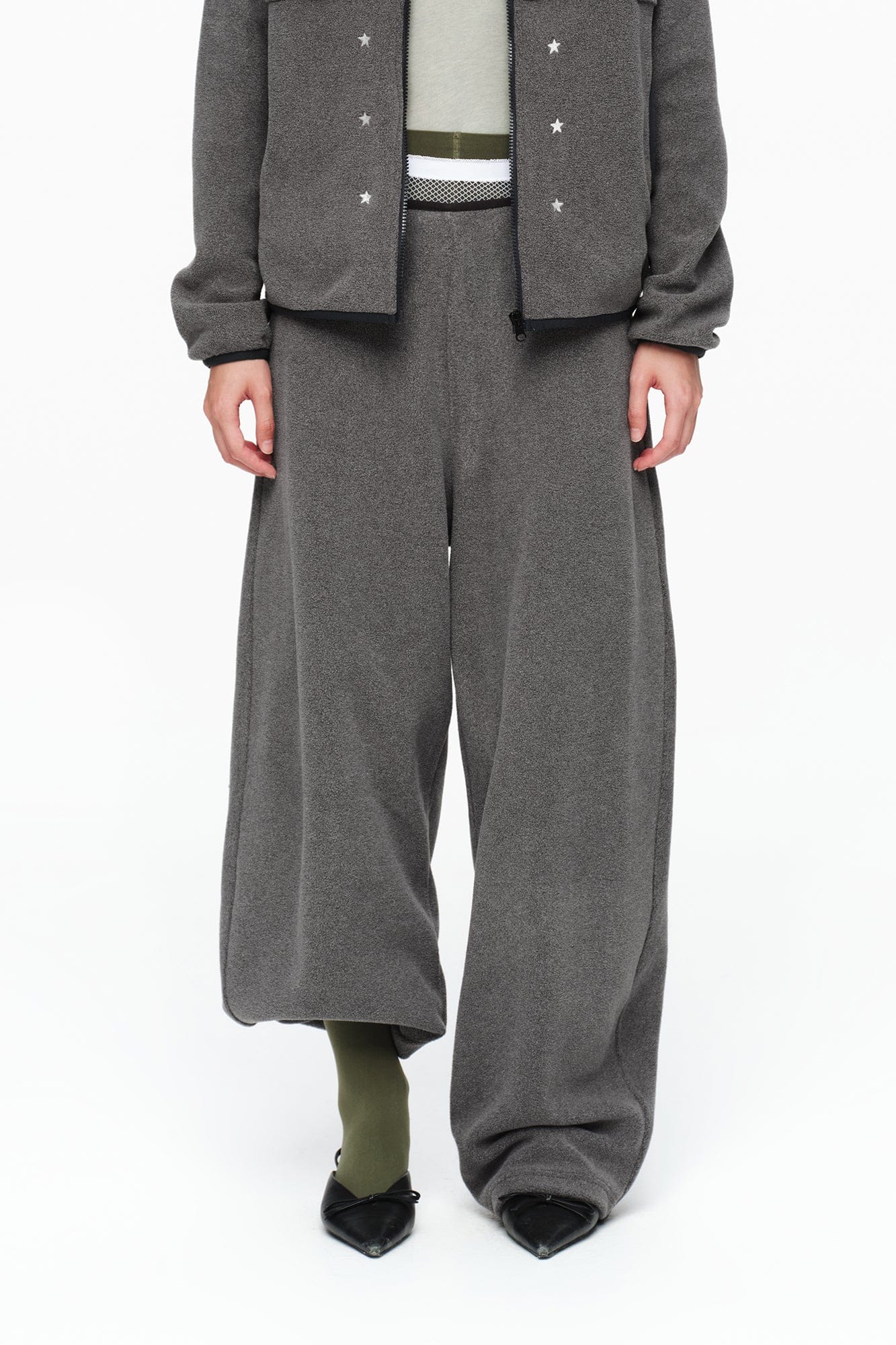 OINIMI Minimal Fleeced Barrel Pants