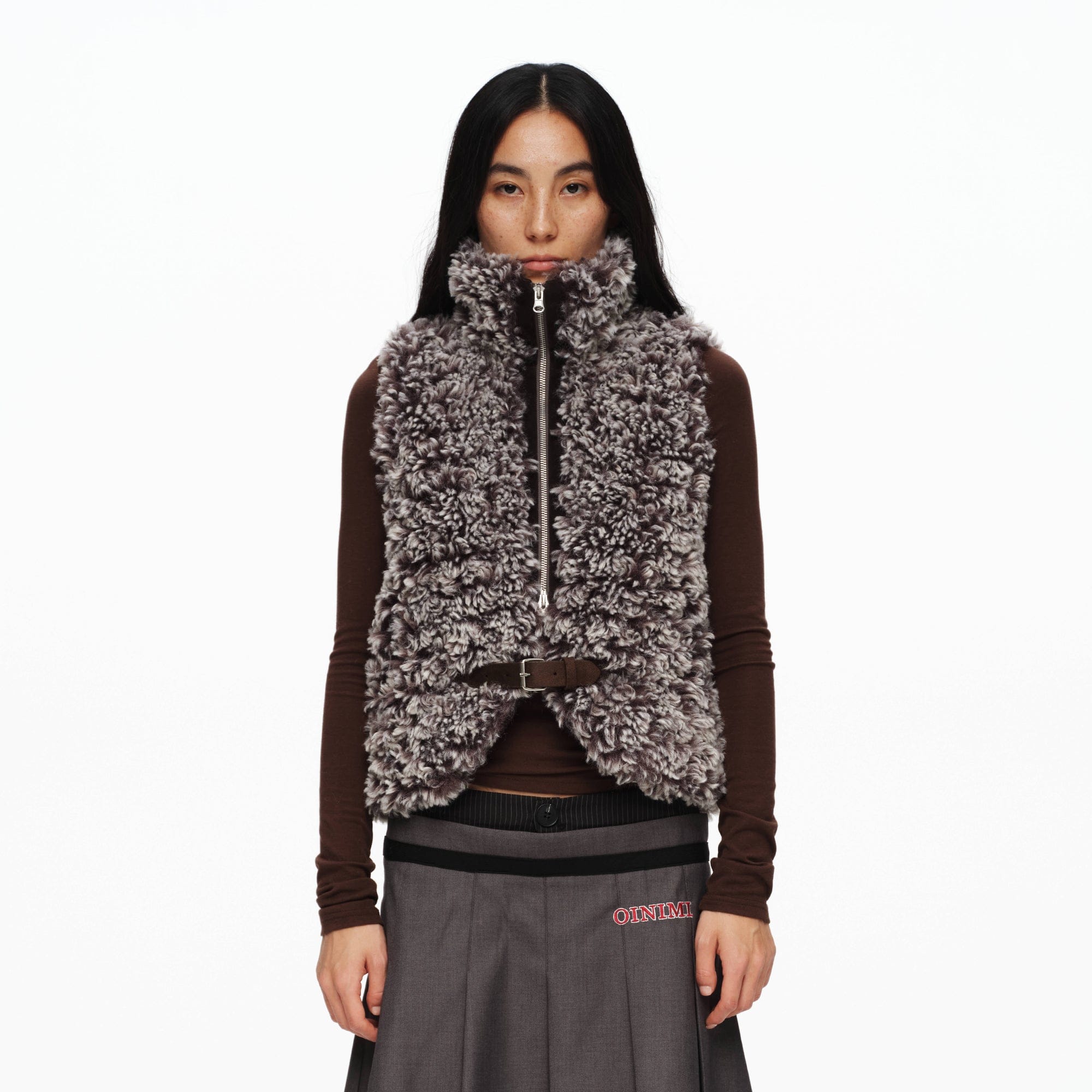 OINIMI Gradient Fleece Belted Vest