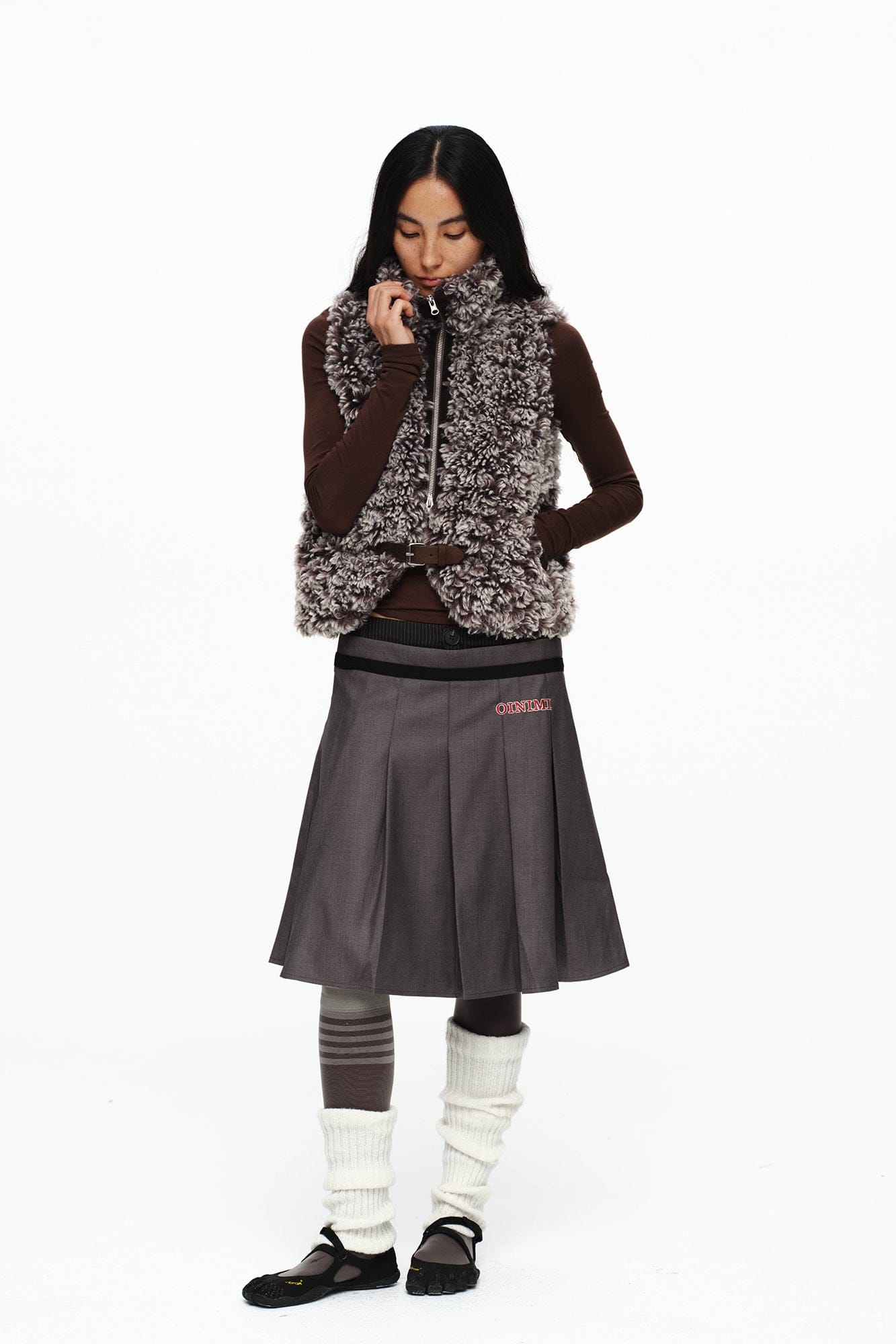 OINIMI Gradient Fleece Belted Vest
