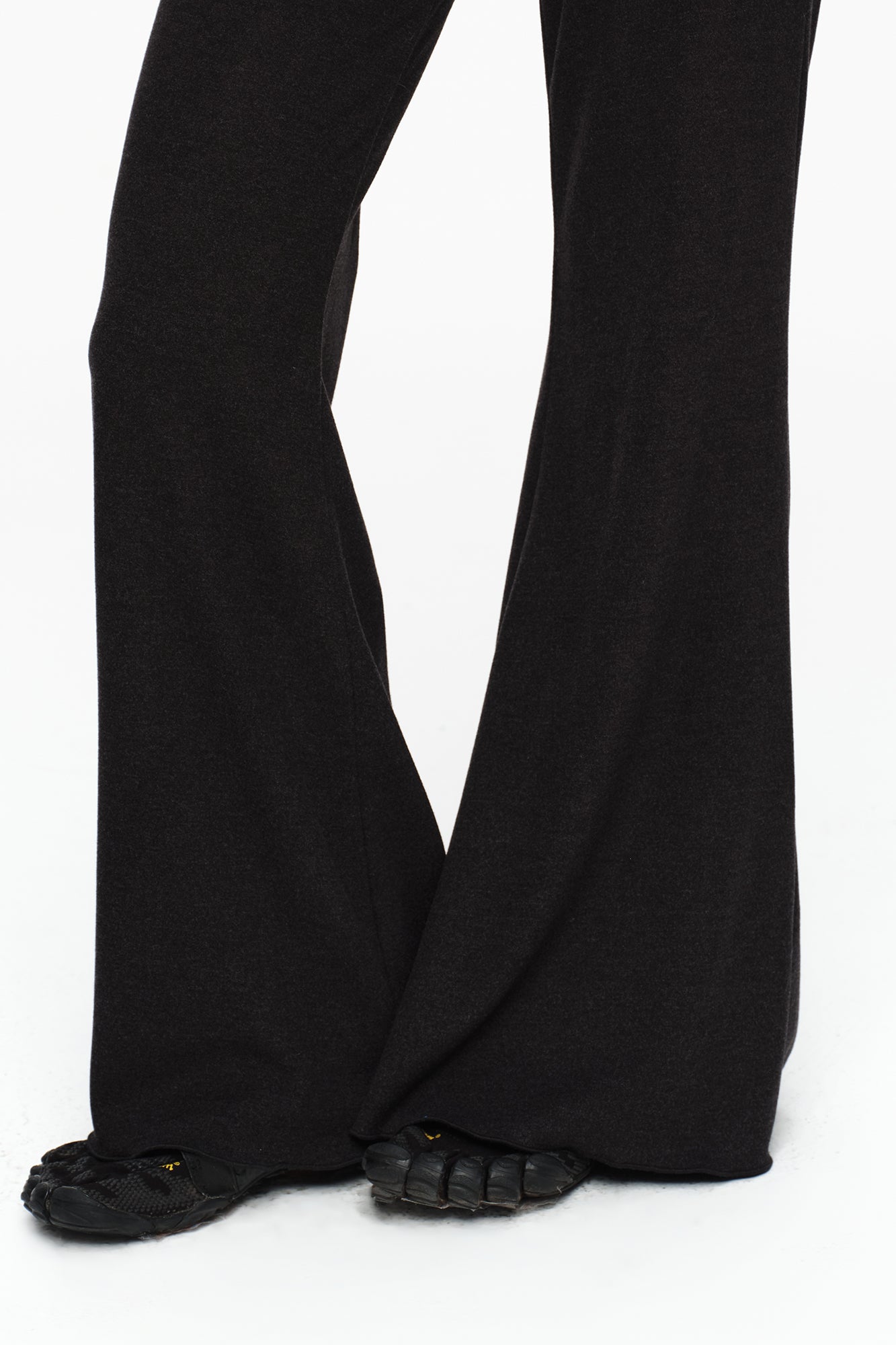 OINIMI Striped Flap Waist Flared Pants