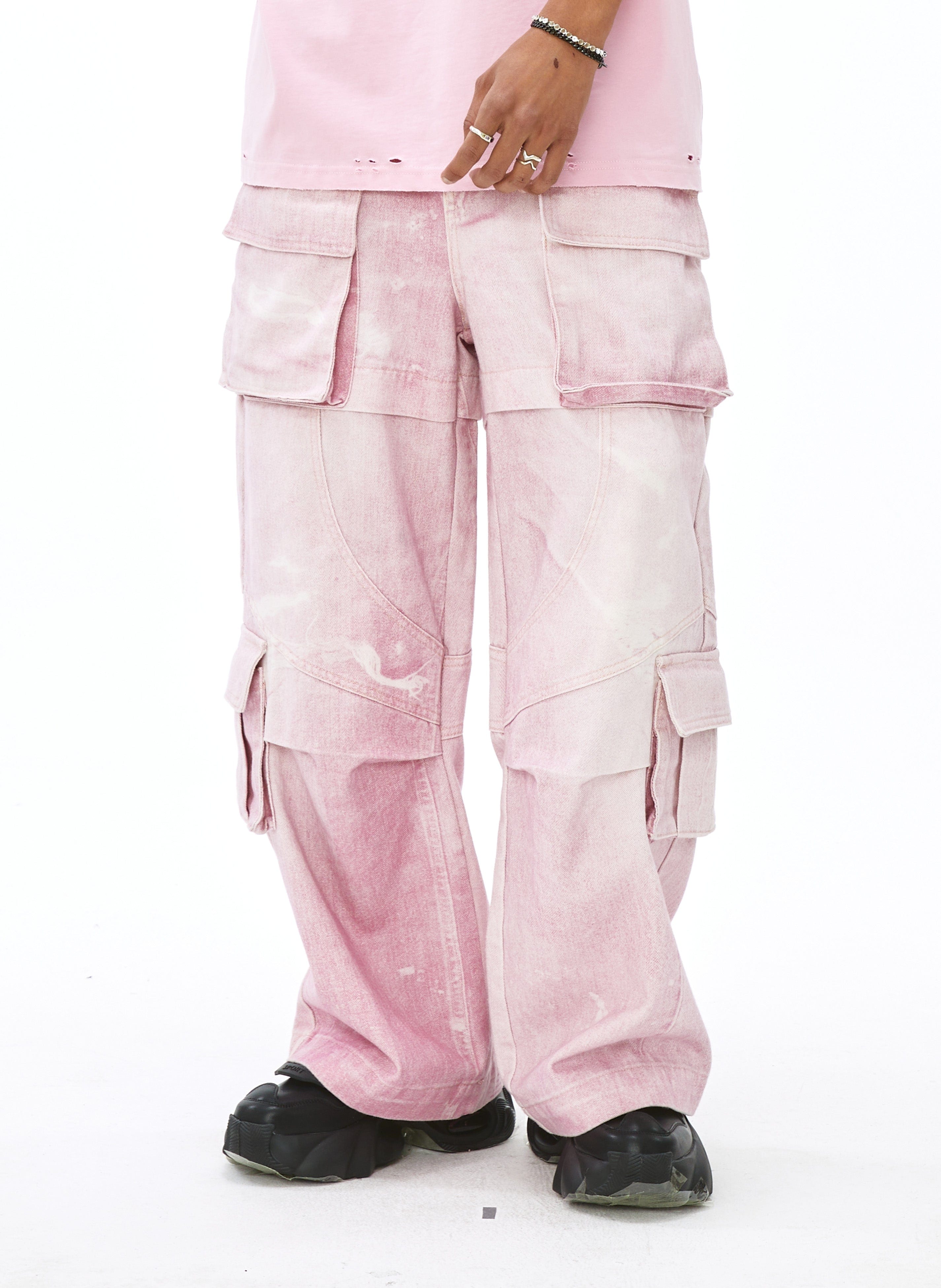VANN VALRENCE Structural Multi-Pockets Cargo Jeans, premium urban and streetwear designers apparel on PROJECTISR.com, VANN VALRENCE