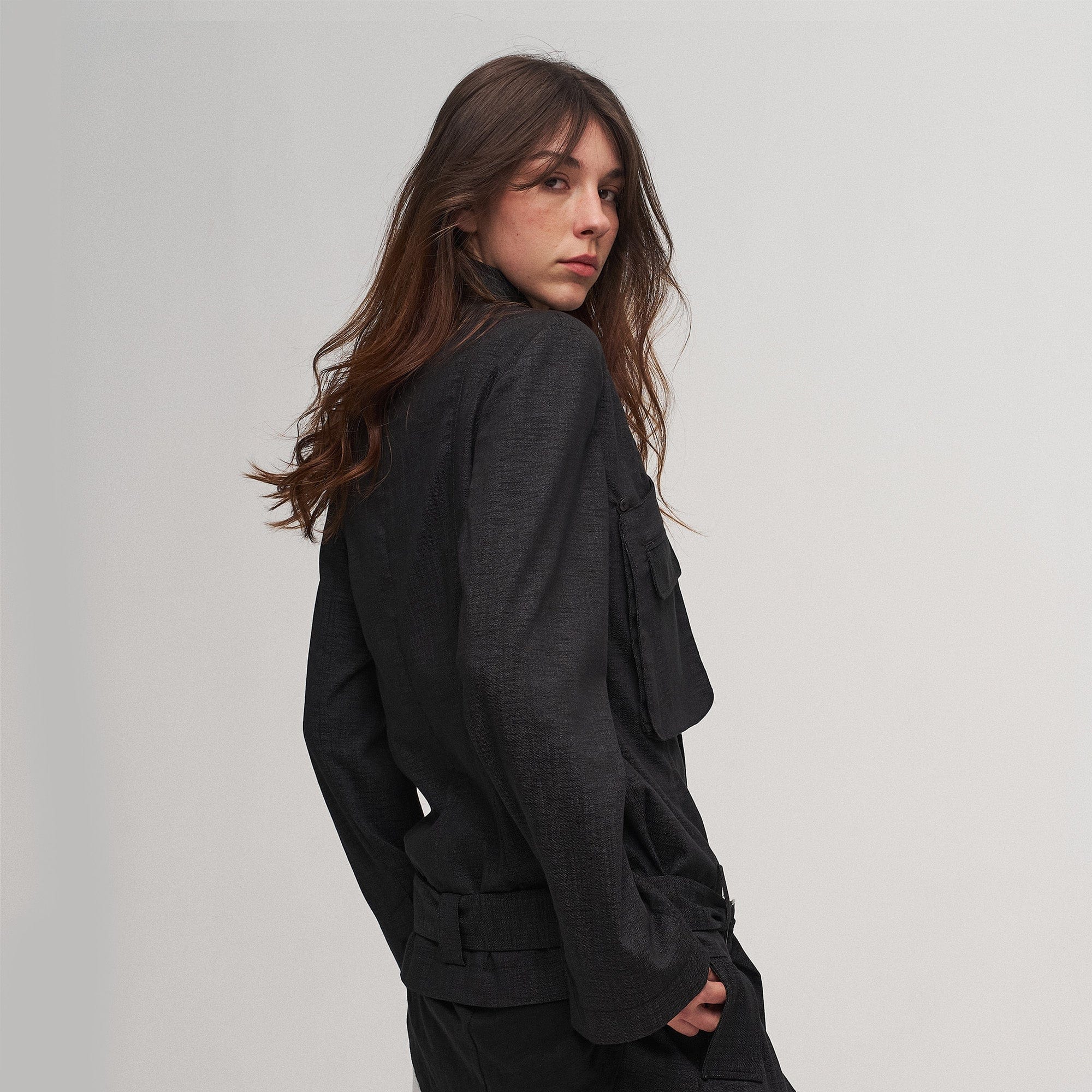 ILNya Nieternite Nifutur Asymmetric Pocket Multi-Button Blazer, premium urban and streetwear designers apparel on PROJECTISR.com, ILNya Nieternite Nifutur