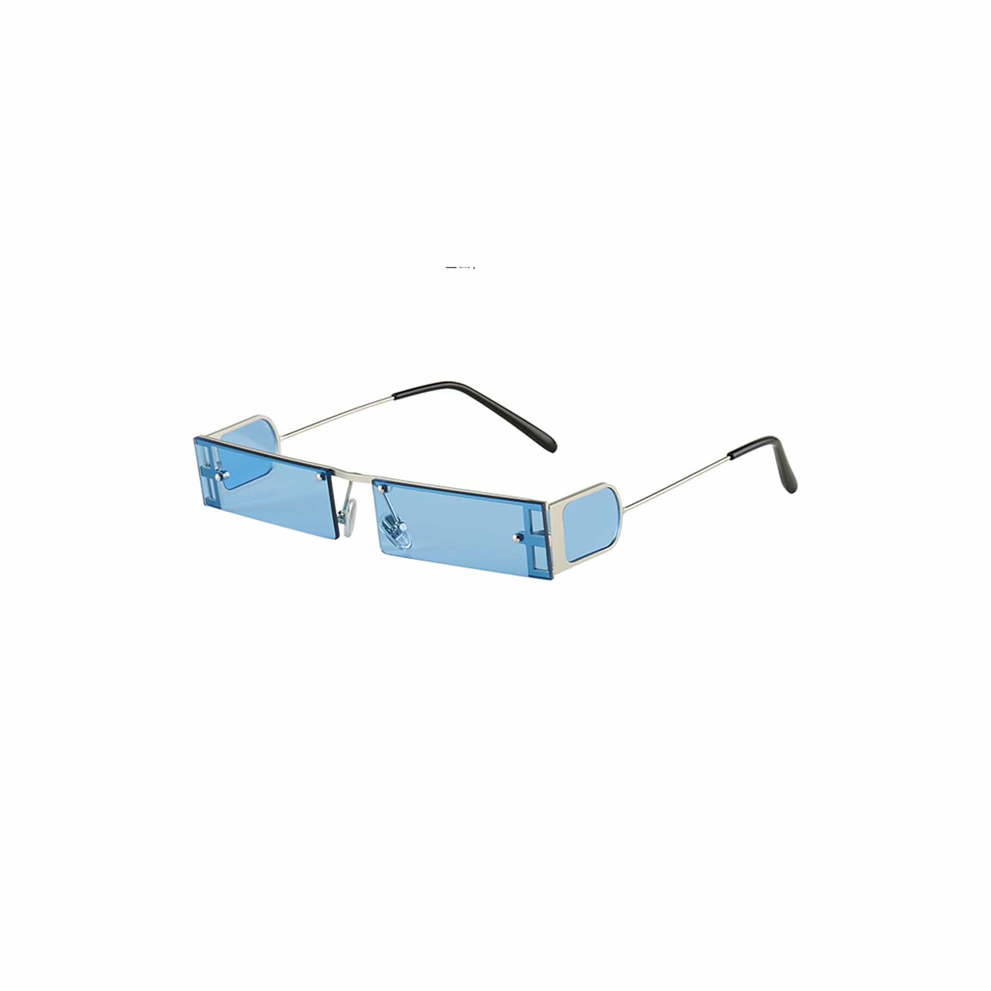 DAMAGE ASIA Rectangle Half-frame Transparent Sunglasses