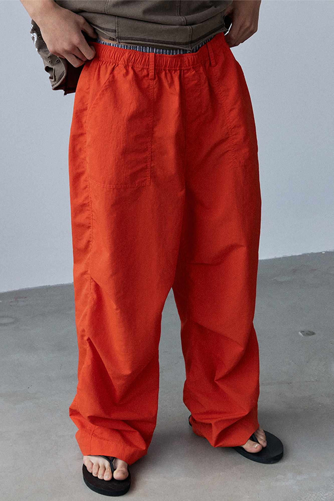 NIANJIUYIKOUER Nylon Paratrooper Straight-Leg Pants, premium urban and streetwear designers apparel on PROJECTISR.com, NIANJIUYIKOUER