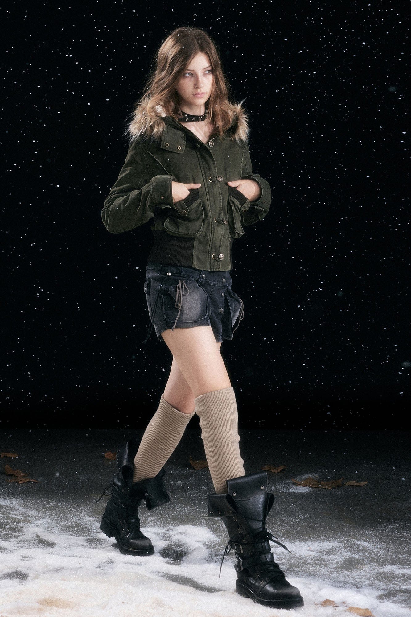 CESTNOUS Double Button Multi-Pocket Shorts