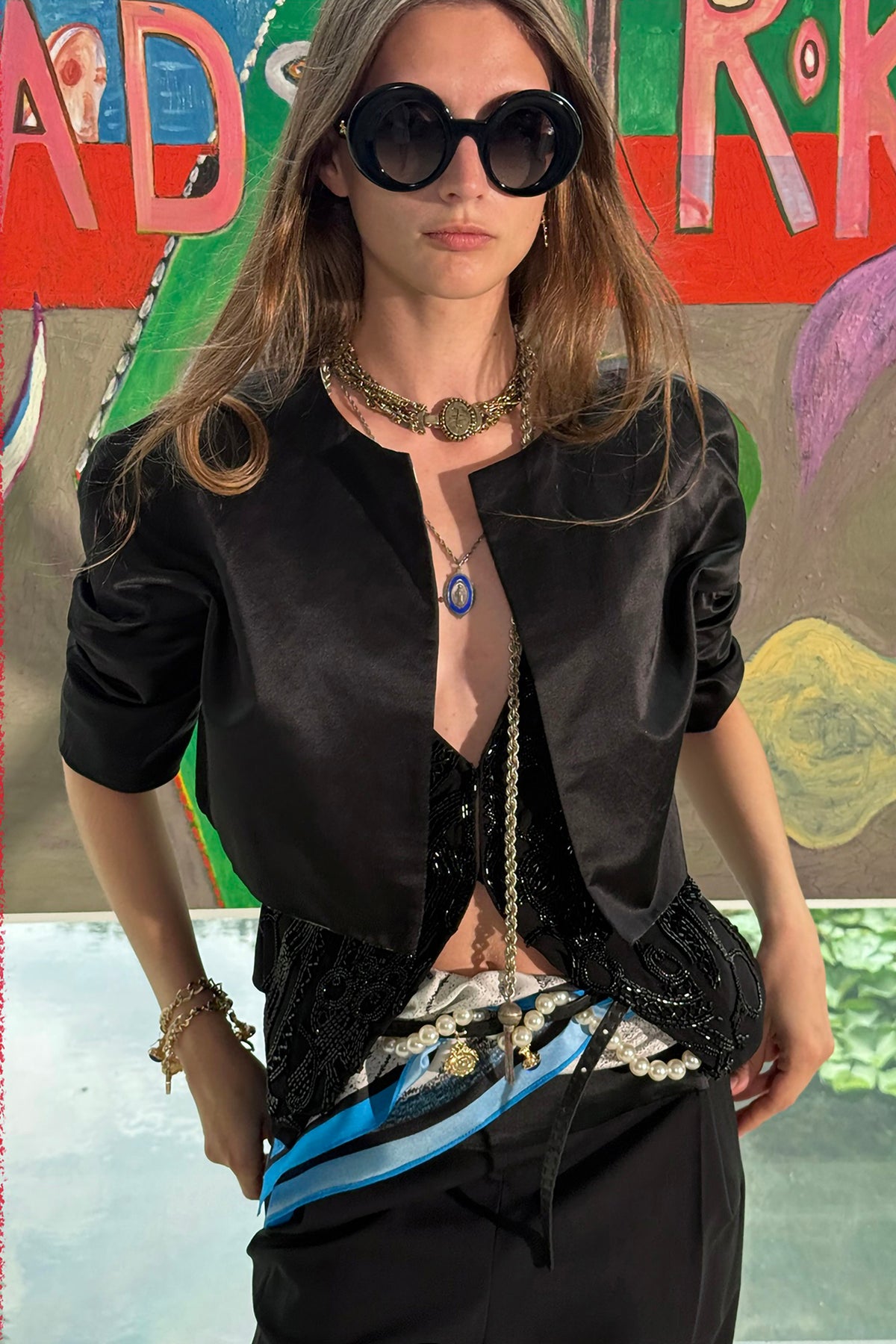 WINGFREE Reversible Floral Cropped Jacket