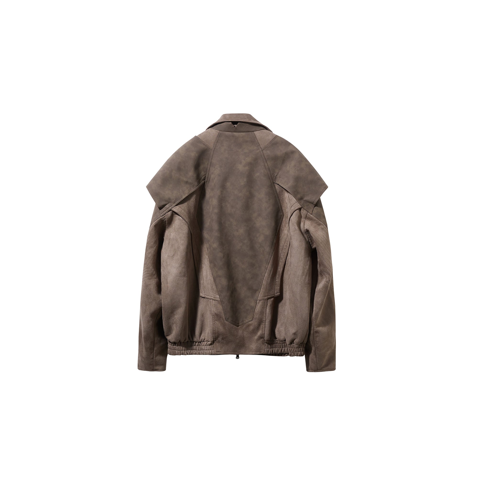 ERROR CODE ROBOT Armored Layered PU & Suede Panel Jacket