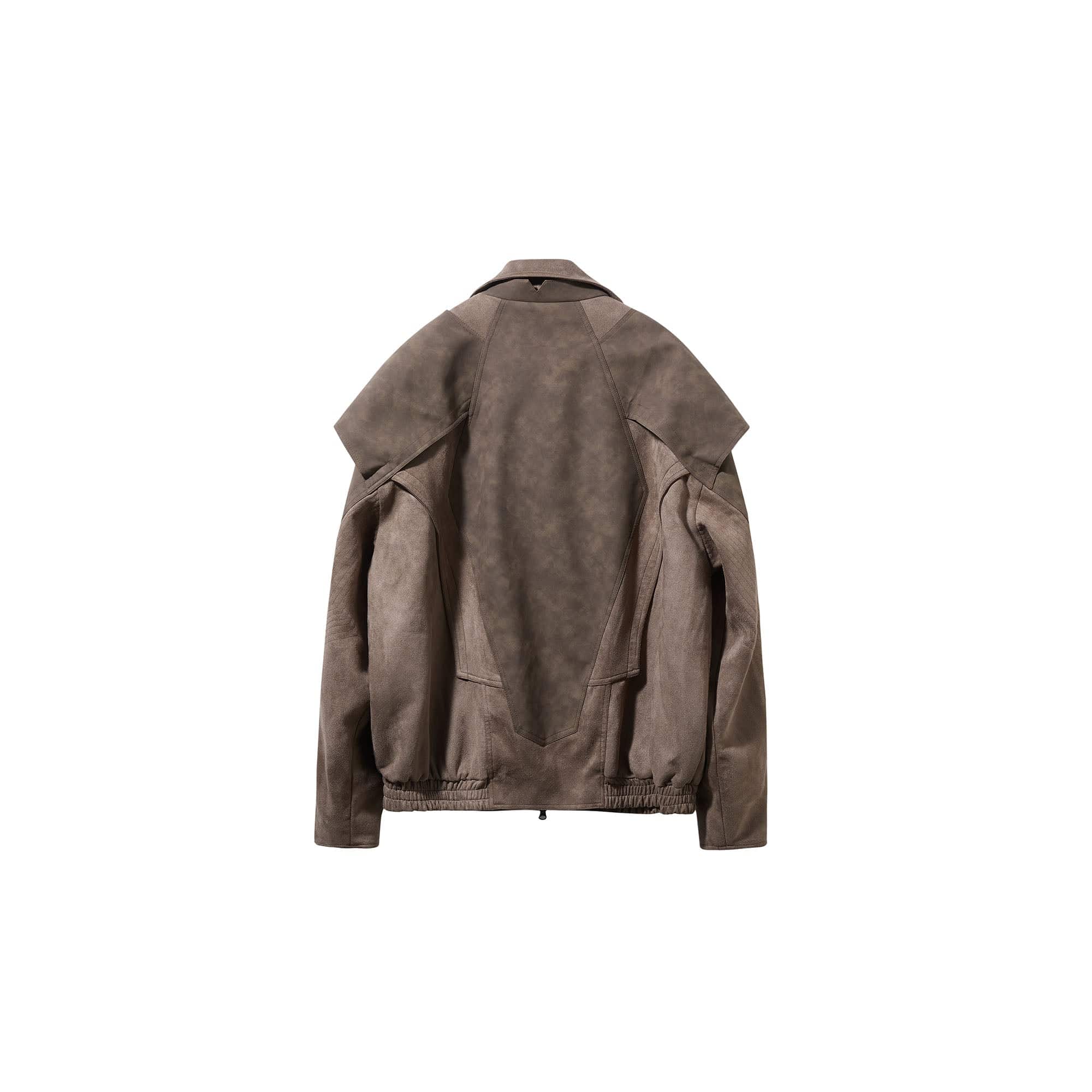 ERROR CODE ROBOT Armored Layered PU & Suede Panel Jacket