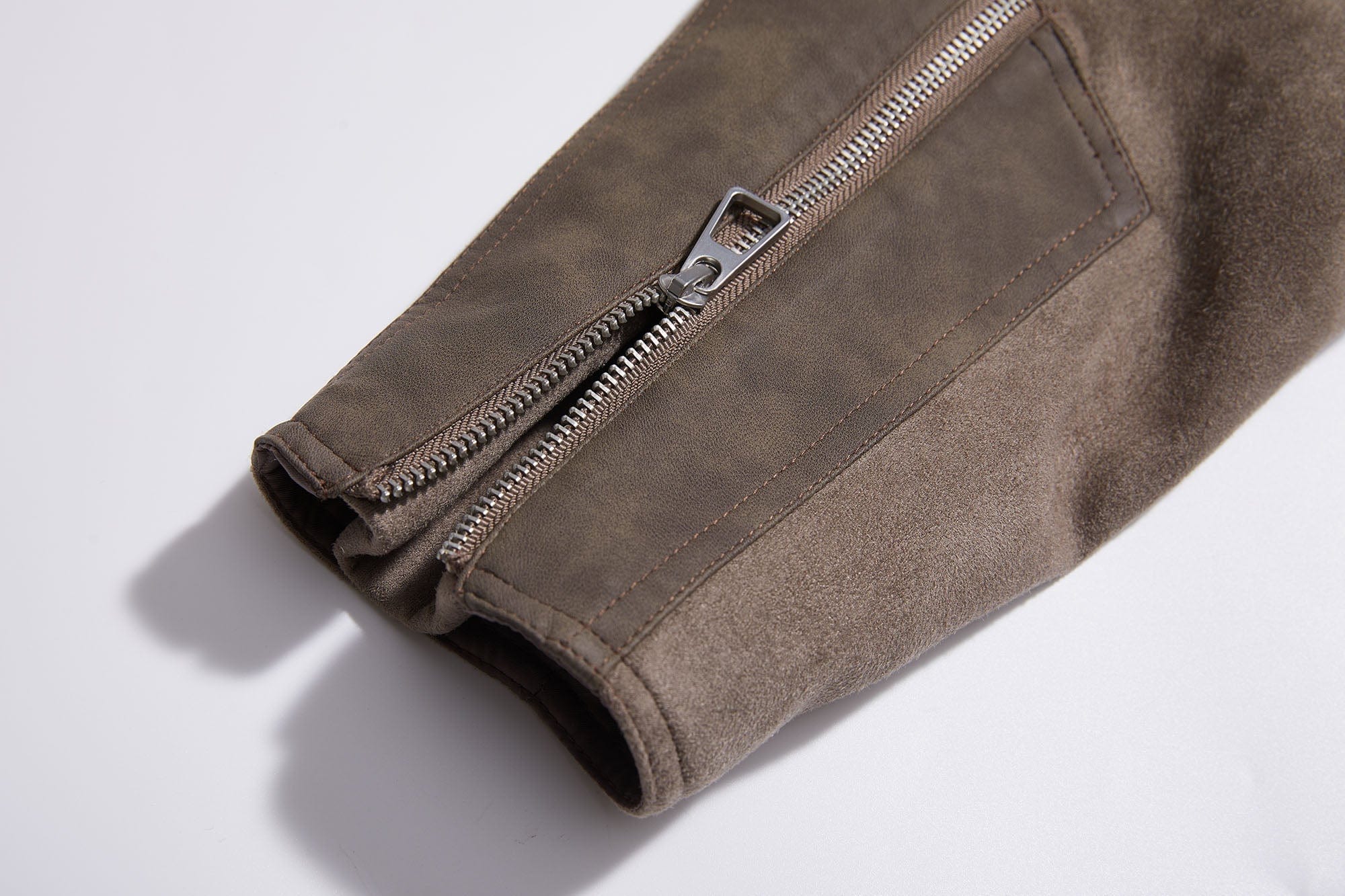 ERROR CODE ROBOT Armored Layered PU & Suede Panel Jacket