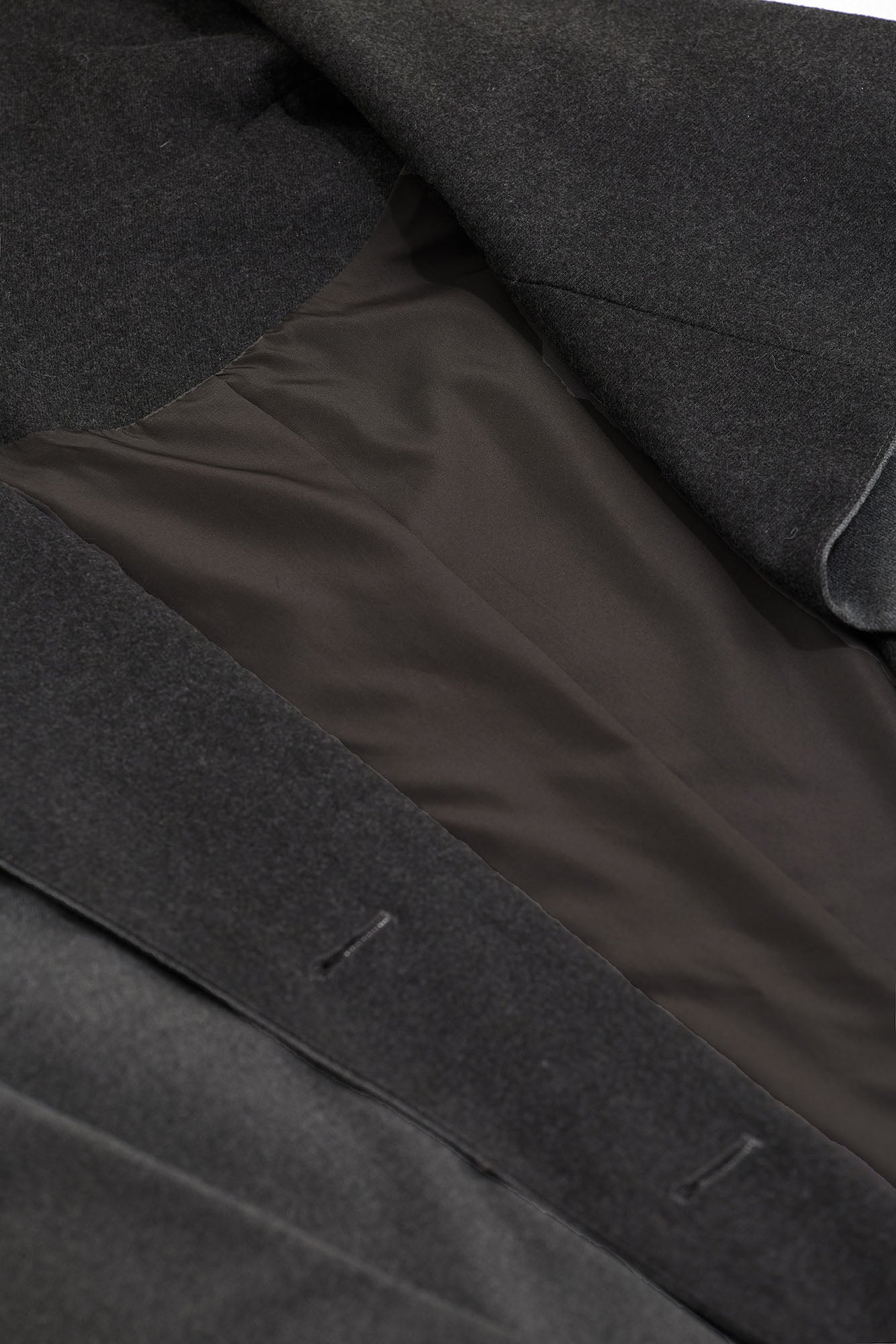 CYNR Draped Lapel Double-Breasted Coat