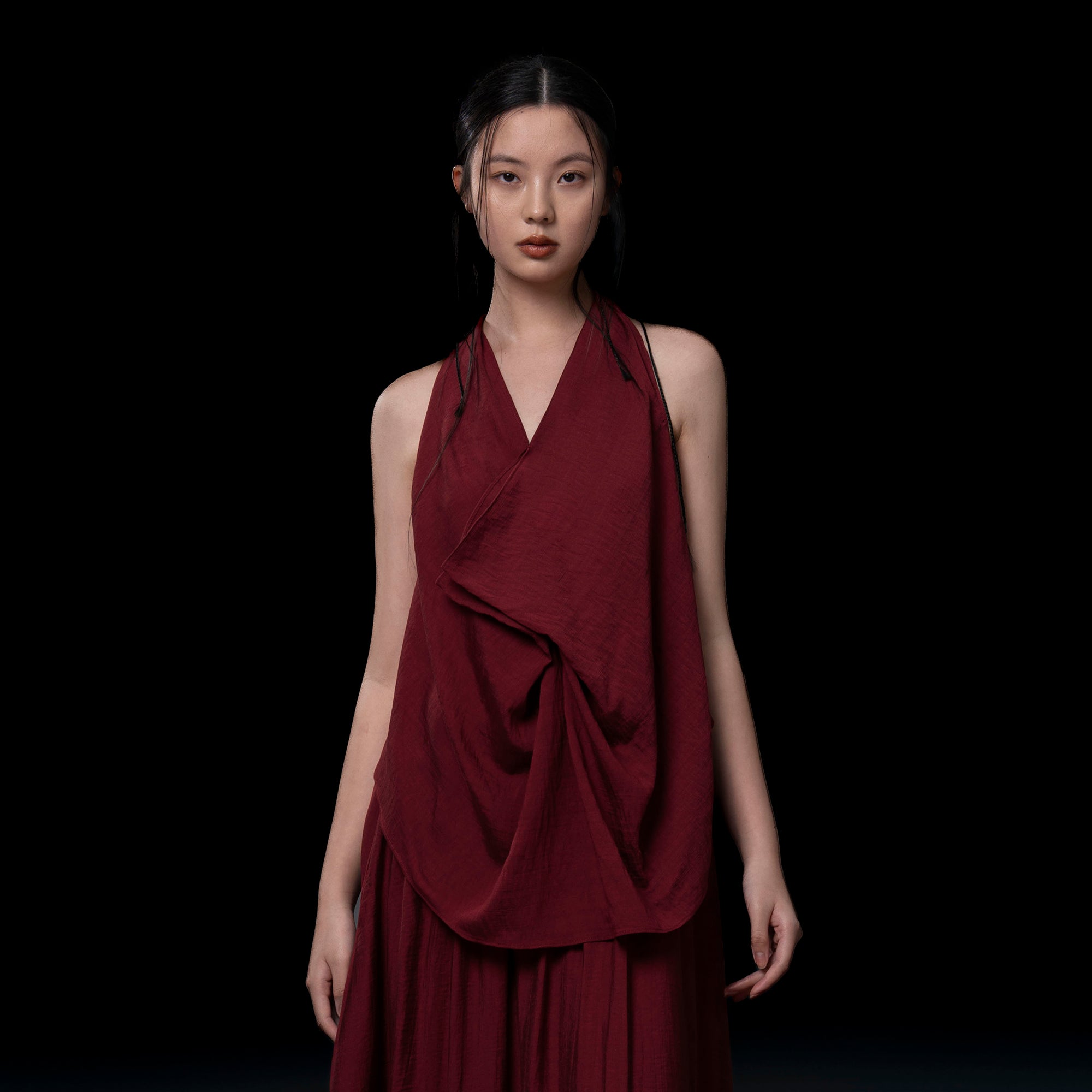 WUHEYIZUO Convertible Draped Halter Top